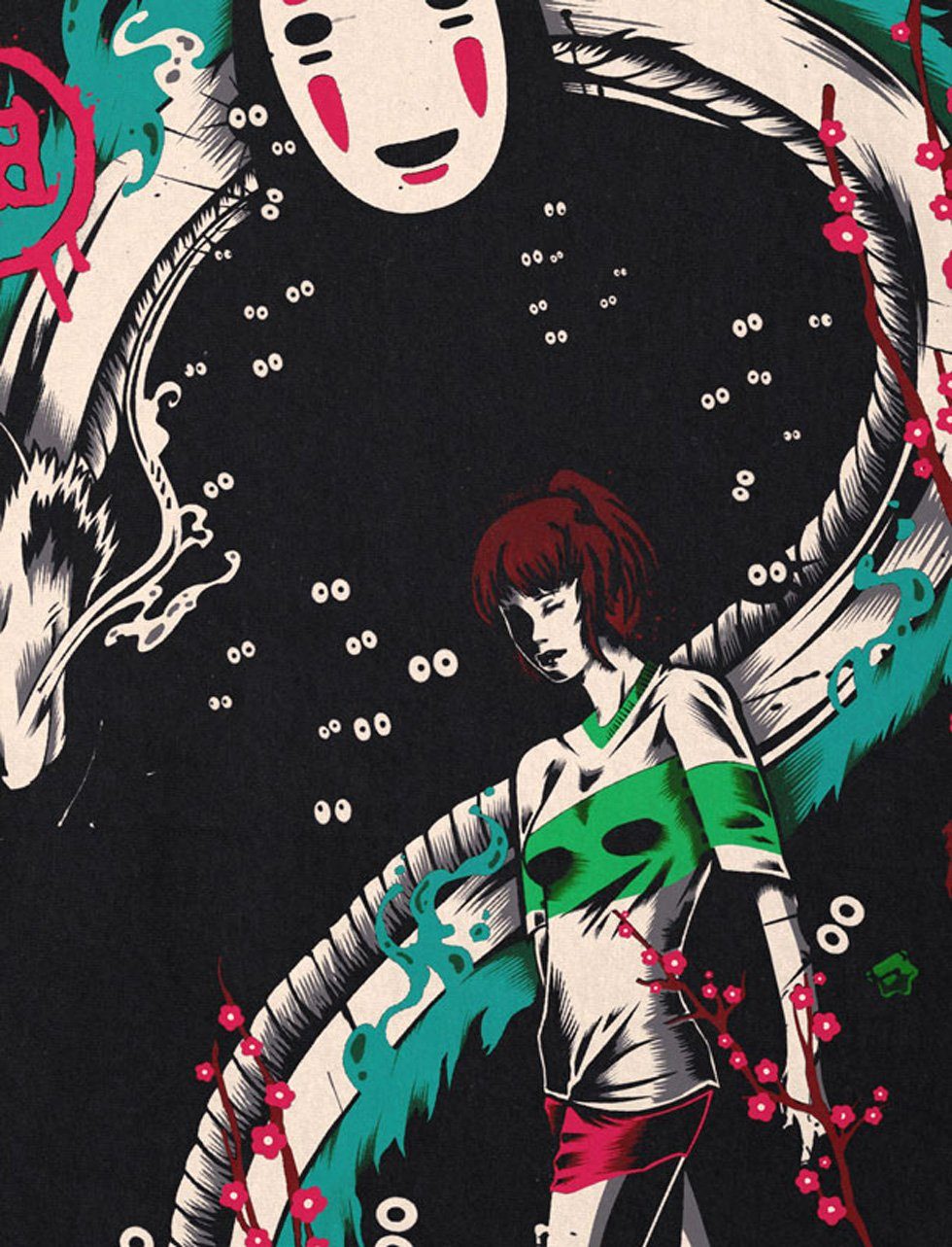 style3 T-Shirt Chihiro's Abenteuer zauberland reise anime manga ohngesicht günstig online kaufen