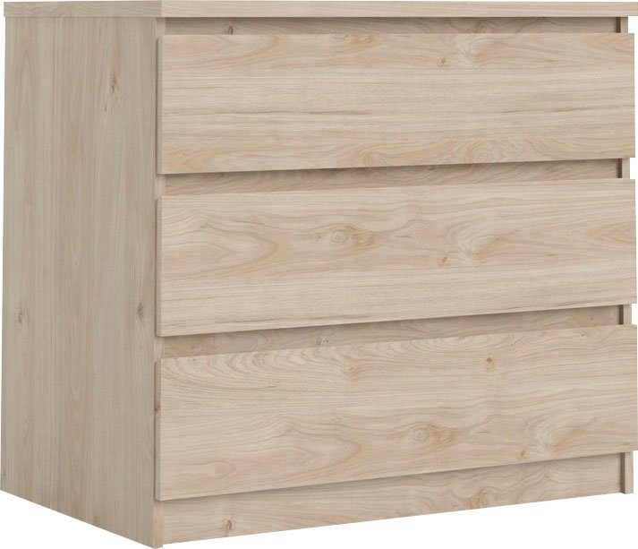 Home affaire Kommode Naia, abgerundete Schubladenkanten auf Metallgleiter, Breite 77 cm