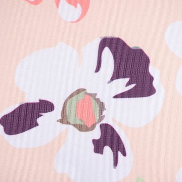SCHÖNER LEBEN. Dekokissen Outdoor Kissen Blüten Blumen apricot hellgrün weiß 45x45cm