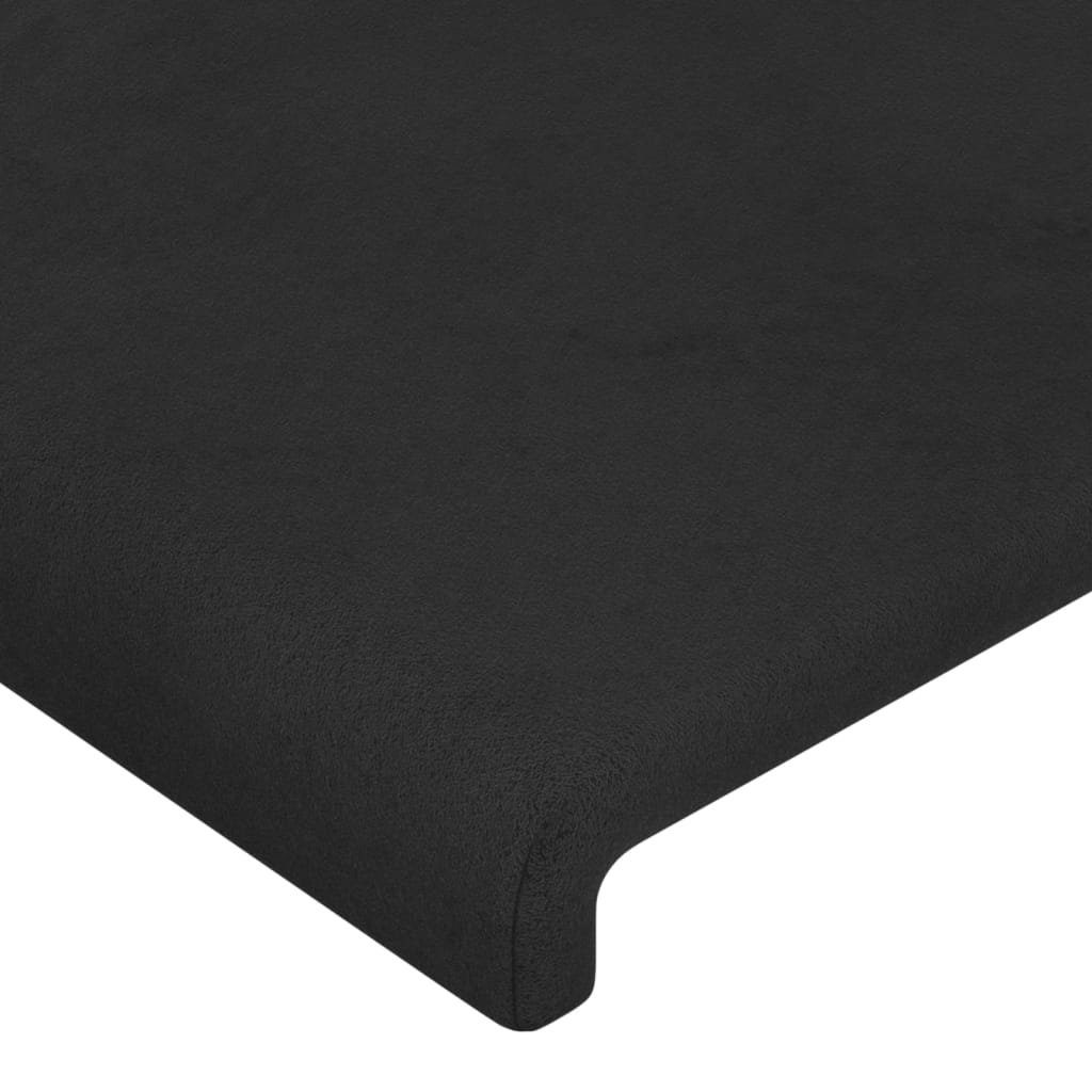 vidaXL Kopfteil LED Kopfteil (1 Samt, St) 90x5x78/88 cm Schwarz