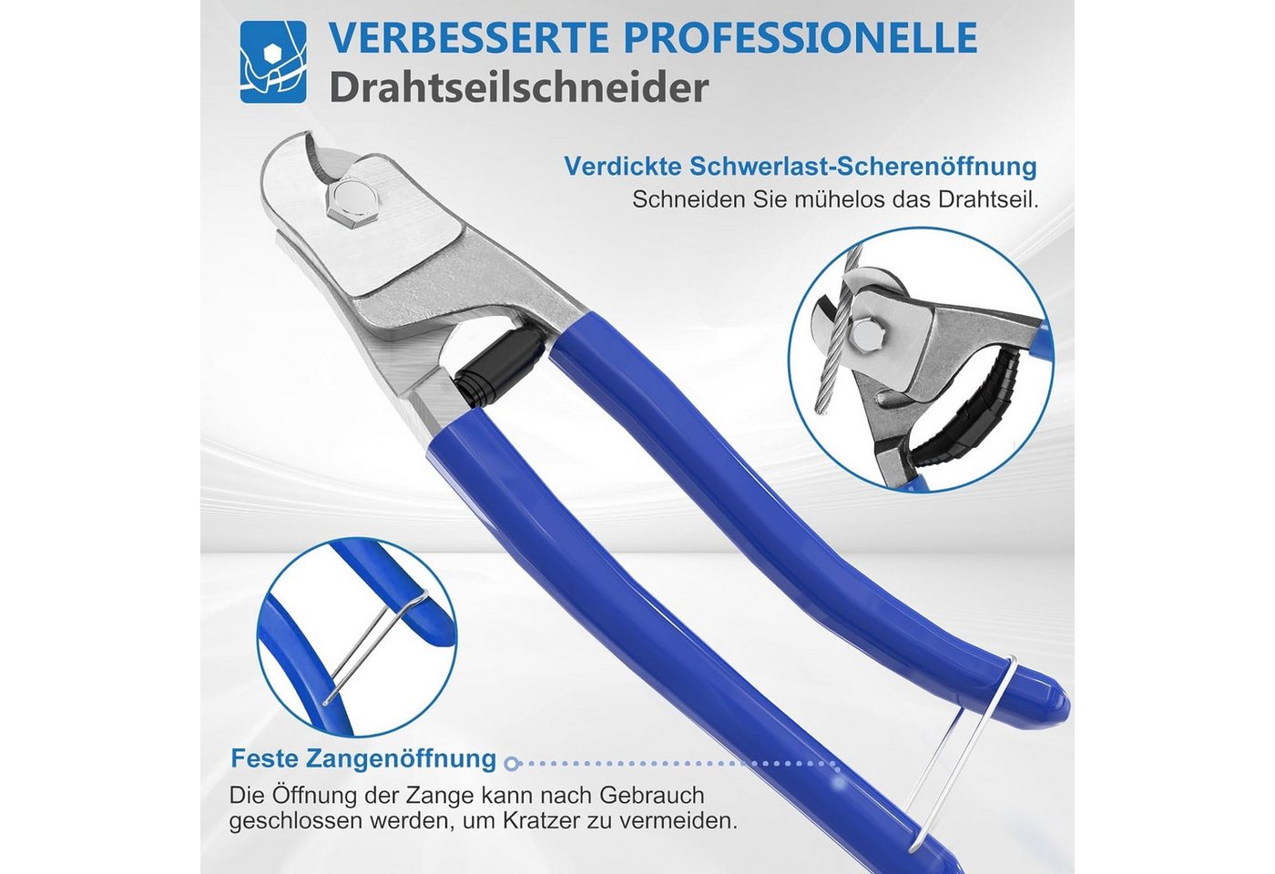 Thumbnail - LuxusKollektion Multitool Wohnmobil Zubehör Kabelschloss Stahlseil 30m 3mm Drahtseil Seilspanner
