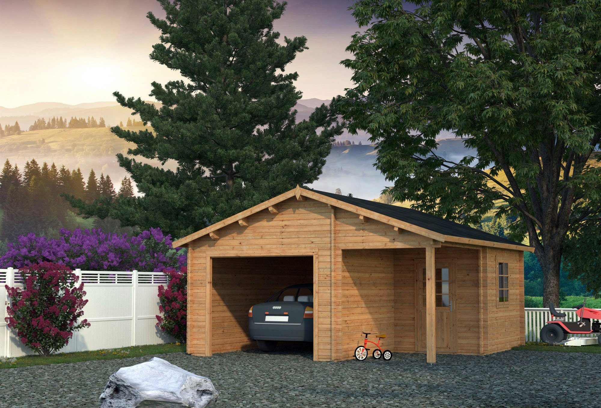 Tor, BxTxH: cm, Palmako hellbraun 564x601x321 Garage ohne mit Irene/Roger, Anbau,