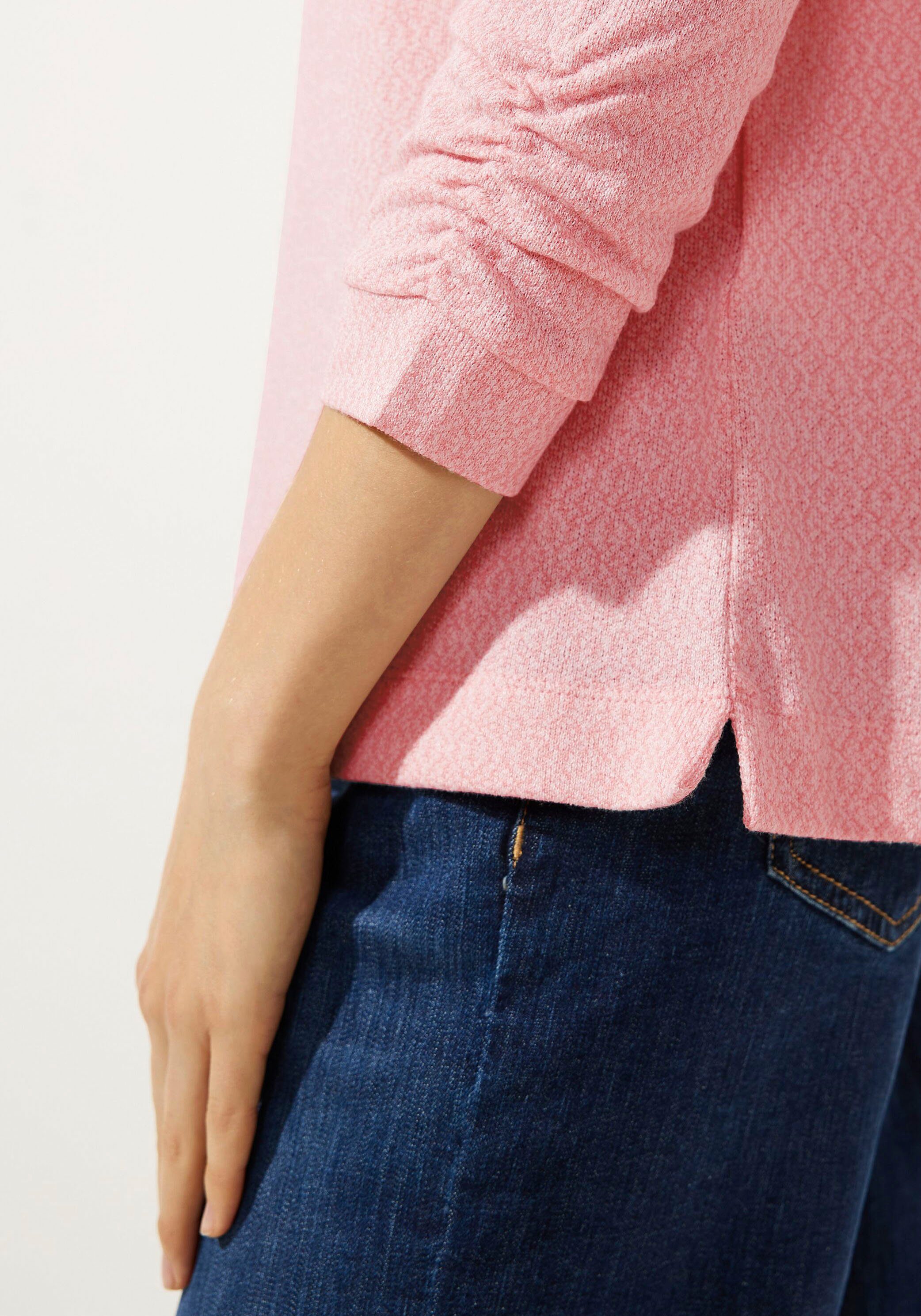 STREET ONE 3/4-Arm-Shirt mit Minimalmuster legend rose