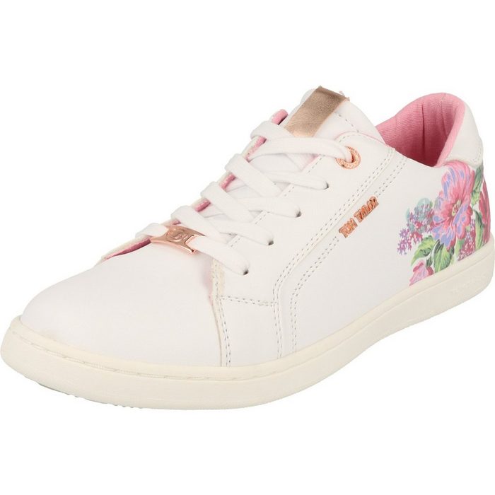TOM TAILOR Mädchen 5372704 Schuhe Halbschuhe Sneaker White Flower Schnürschuh