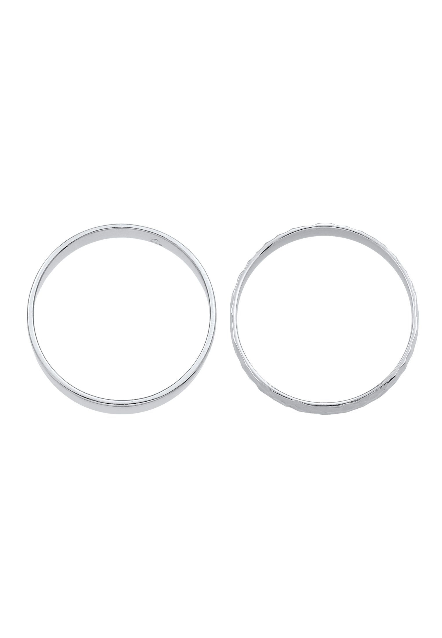 Kuzzoi Ring-Set Kuzzoi Ring Set Basic Gehämmert 925 Silber