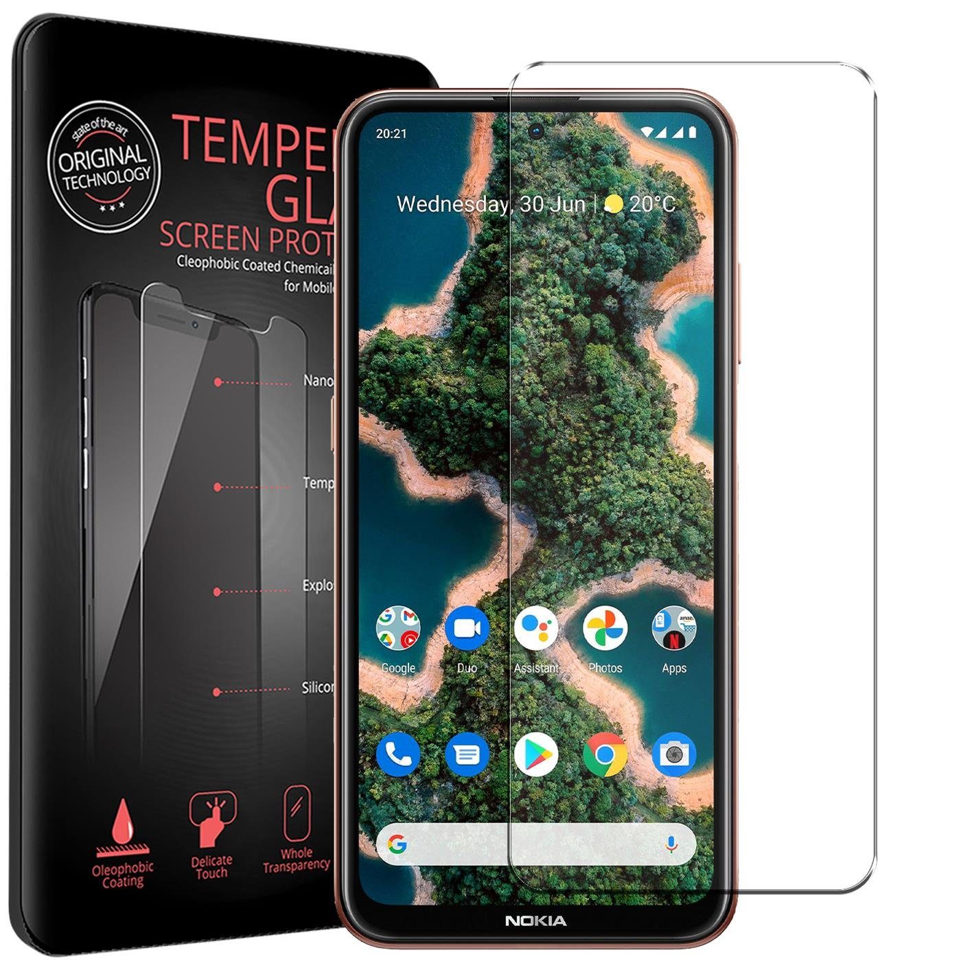 CoolGadget Schutzfolie Panzerfolie für Nokia X20 / X10, (9H Härtegrad, 2x Schutzglas, 1xReinigungset), Displayfolie Panzer Schutzfolie 2 Stück für Nokia X20 / X10 Glas Folie