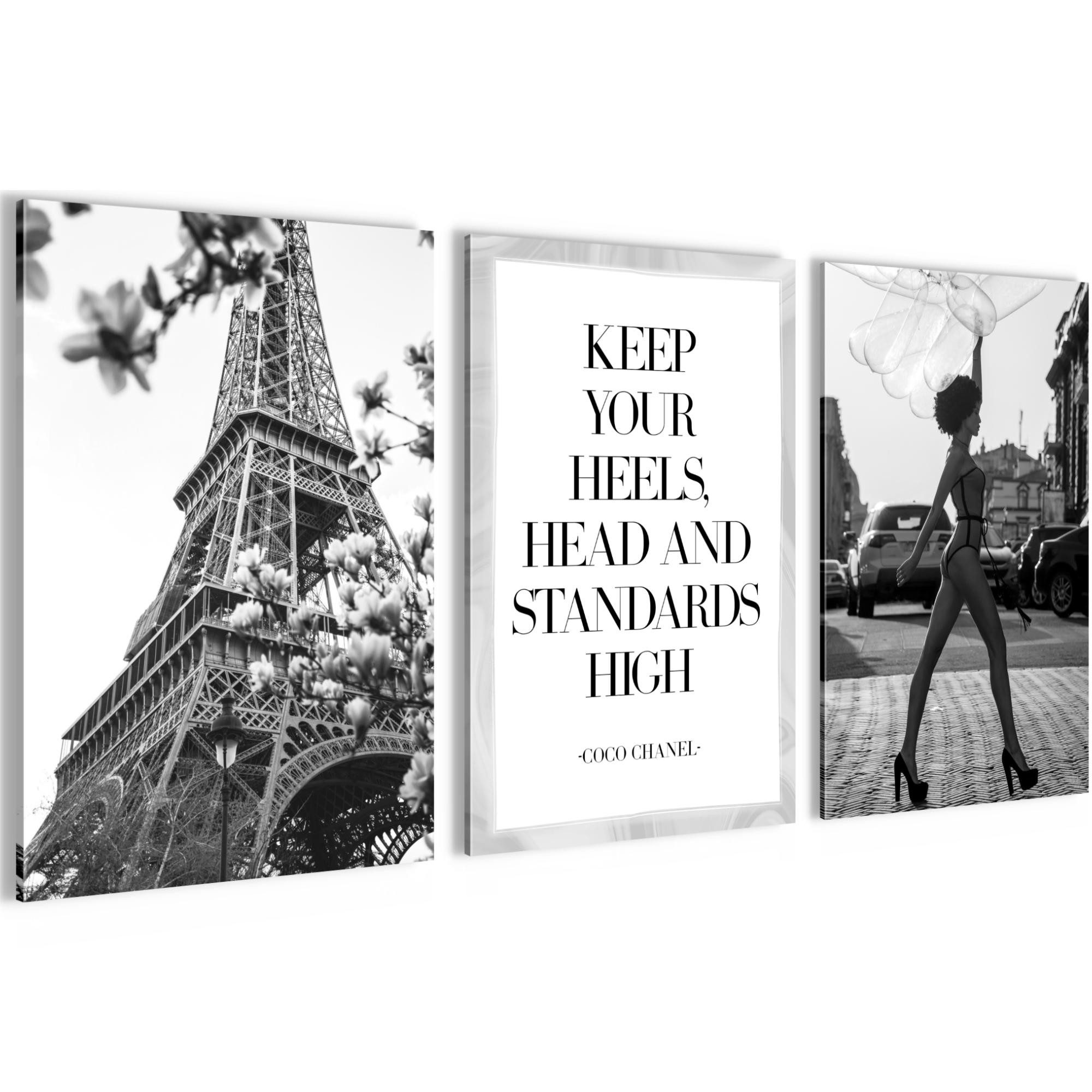 Novart Wandbild Bilder Coco AUFHÄNGFERTIG für Mädchen Teenager 3 Teilig Deko N016336b, 40 x 60 cm - 3 Bilder
