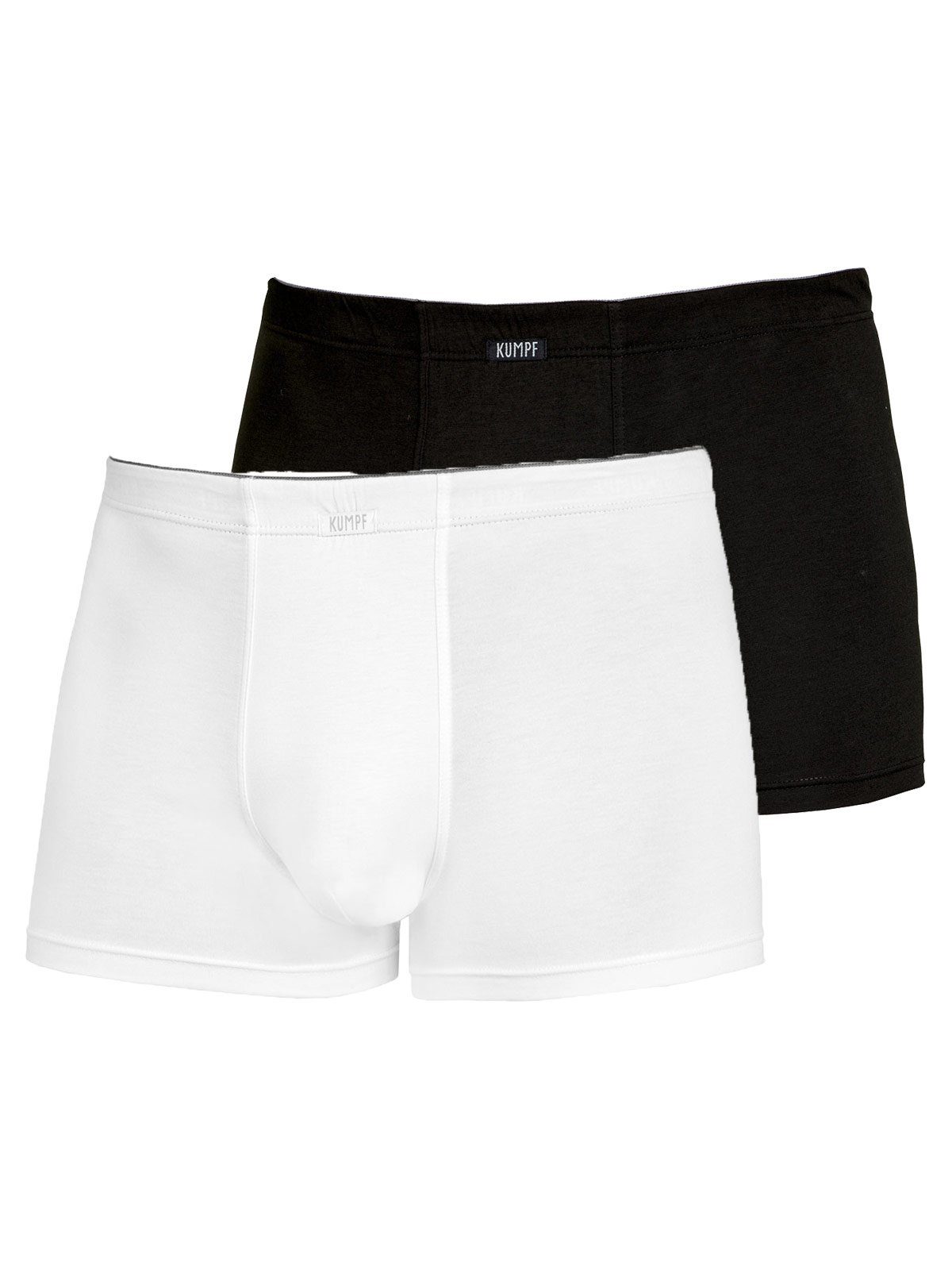 KUMPF Retro Pants 2er Sparpack Herren Pants Single Jersey (Spar-Set, 2-St) Materialmix schwarz weiss