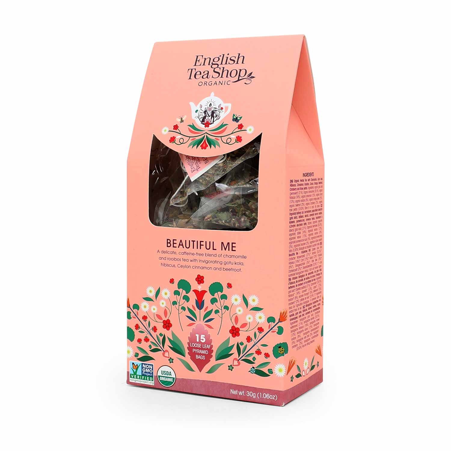 English Tea Shop Tee Beautiful Me, BIO, 15 Pyramiden-Beutel in Papierbox