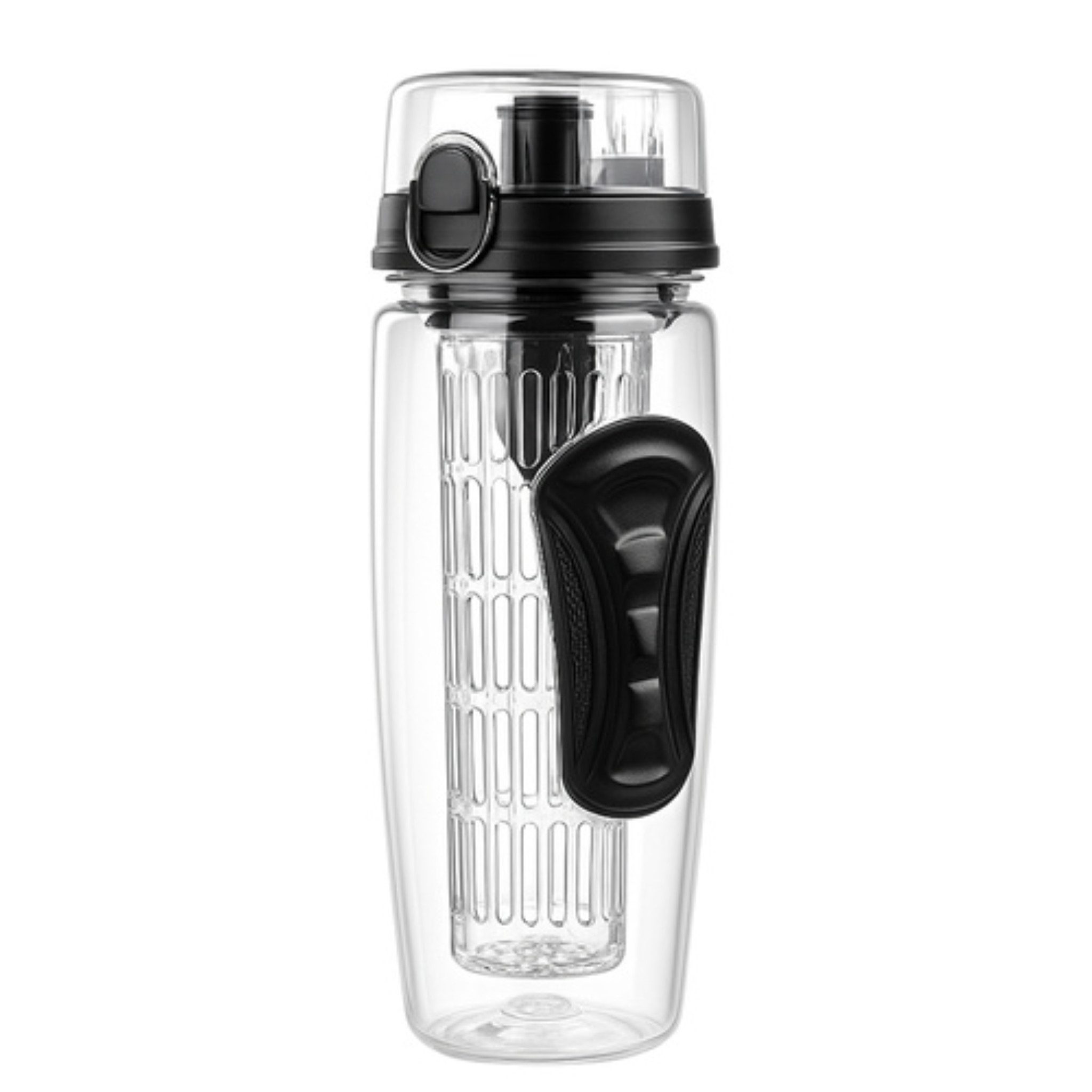 Trizand Trinkflasche Sport-Trinkflasche 1 L mit Fruchteinsatz auslaufsicher und BPA-frei, Auslaufsicher langlebig, leicht zu reinigen, 1 l Fassungsvermögen