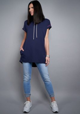 Seidel Moden Longshirt mit Kordelzug im Ausschnitt, MADE IN GERMANY