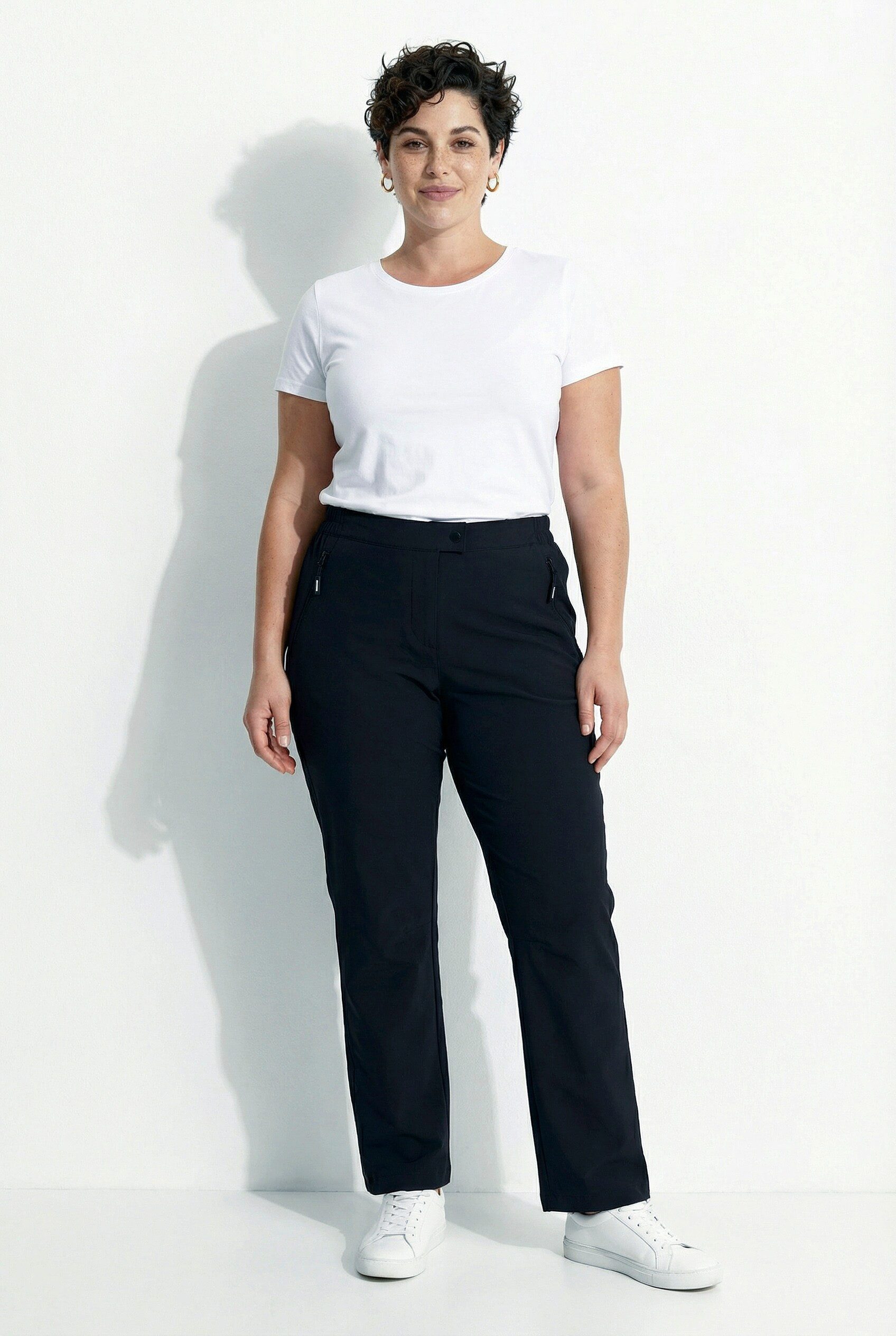 Ulla Popken Funktionshose Funktions-Strechhose wasserabweisend Komfortbund günstig online kaufen