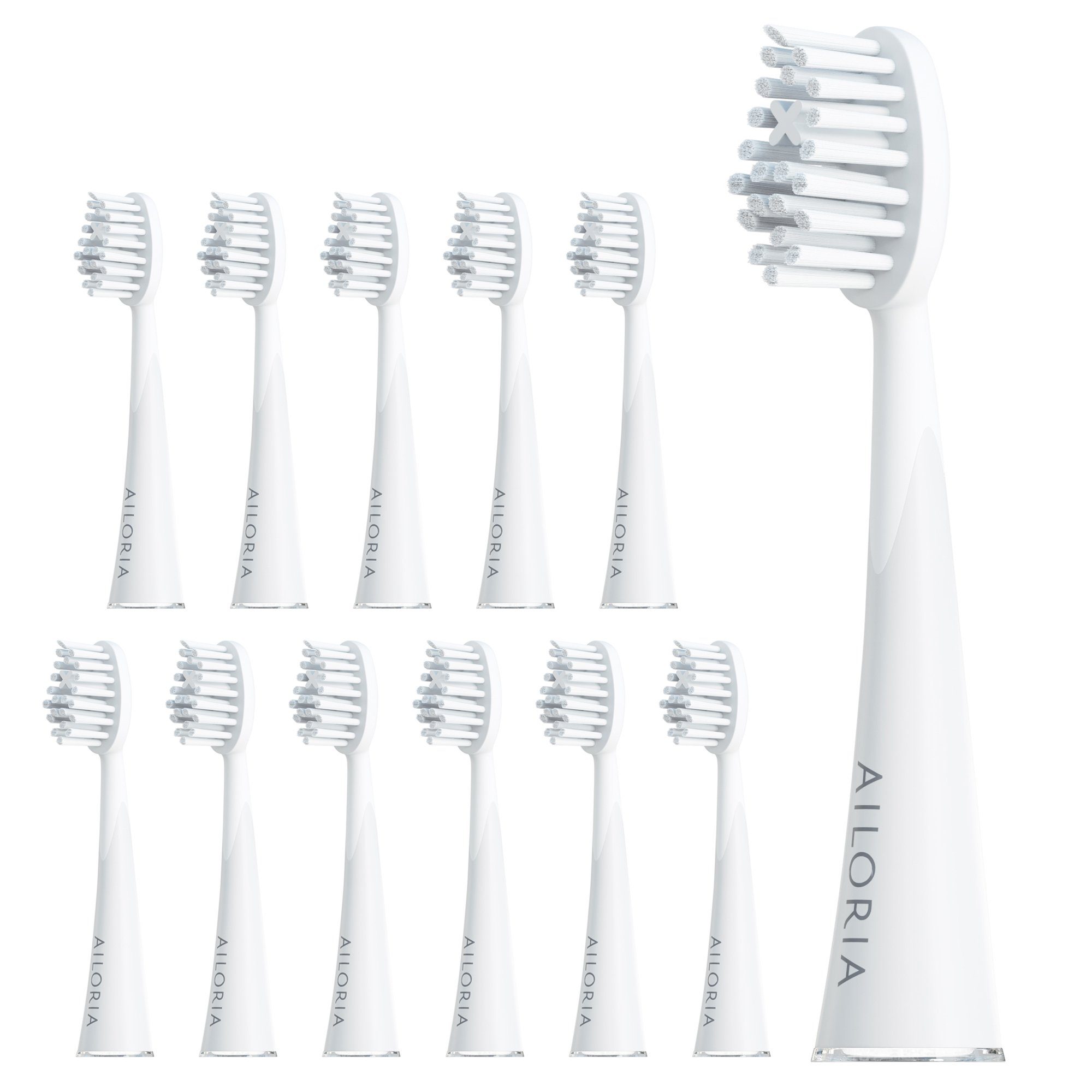 AILORIA Aufsteckbürsten SHINE BRIGHT Extra Clean Ersatzbürstenköpfe 12er, Ersatzbürstenköpfe Extra Clean Set für SHINE BRIGHT