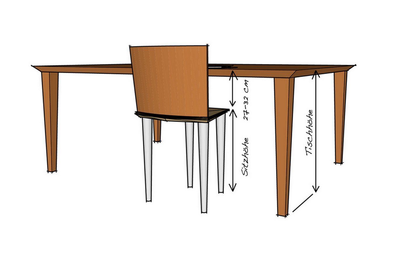 Vintage-Style Esstisch Massivholz Tischhelden Esstisch