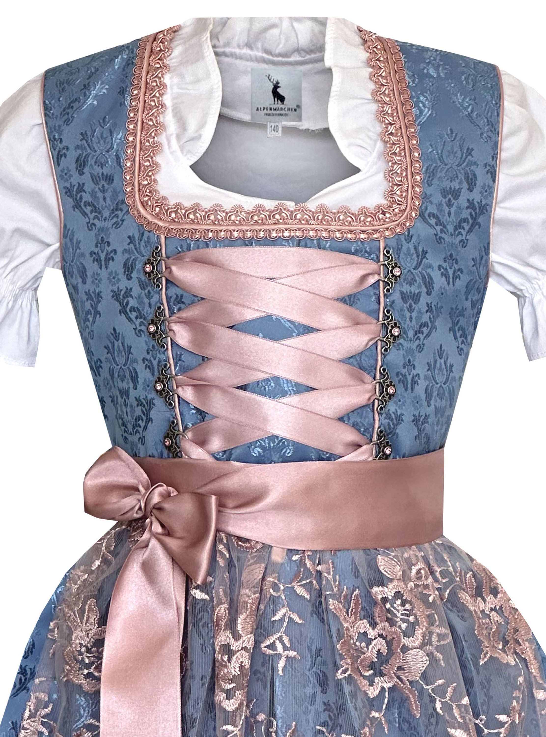 Dirndl Kinderdirndl Elaine in blau - ALM-K1046
