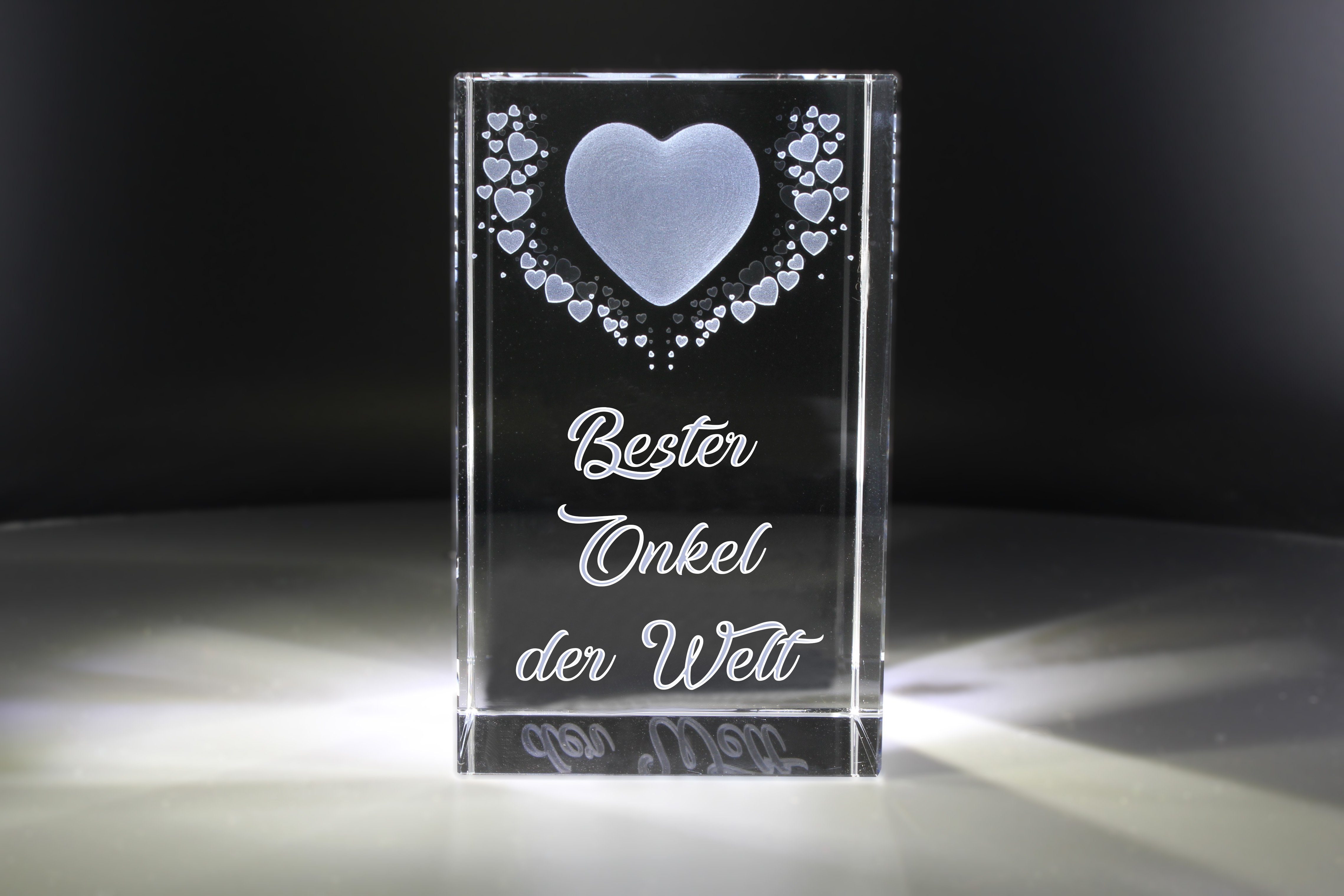 VIP-LASER Dekofigur VIP-LASER Herzen Kristall Germany, Beste Hochwertige in Made 3D Motiv: Fliegende Welt, Oma der Familienbetrieb Geschenkbox