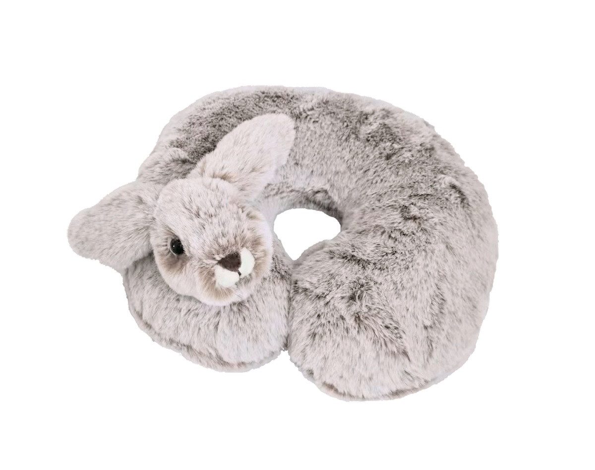 inware Kuscheltier Inware Nackenkissen Hase grau 30 x 25 cm