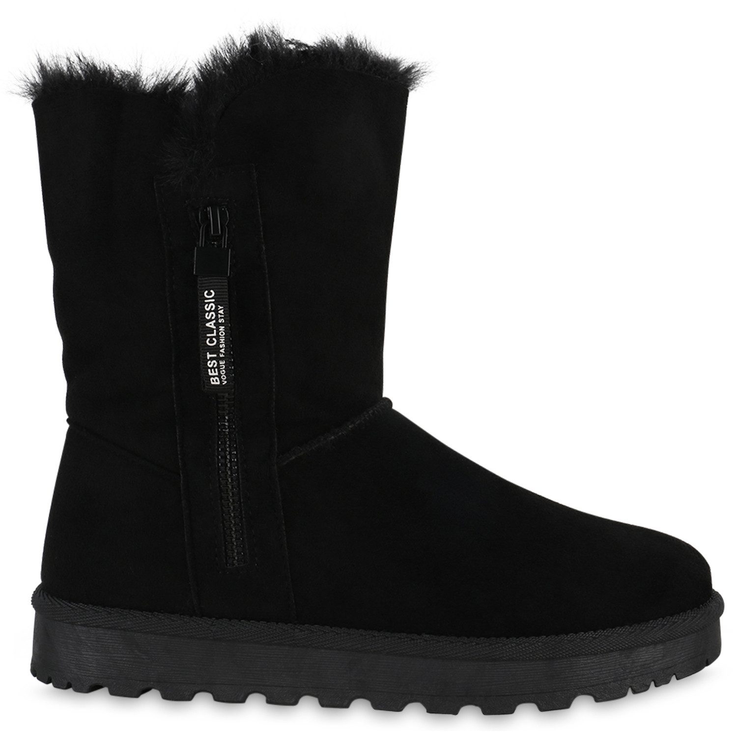 VAN HILL 839666 Winterstiefelette Damen Winter Boots Stiefeletten flach warm gefüttert Hazel – Bild 2 von 4