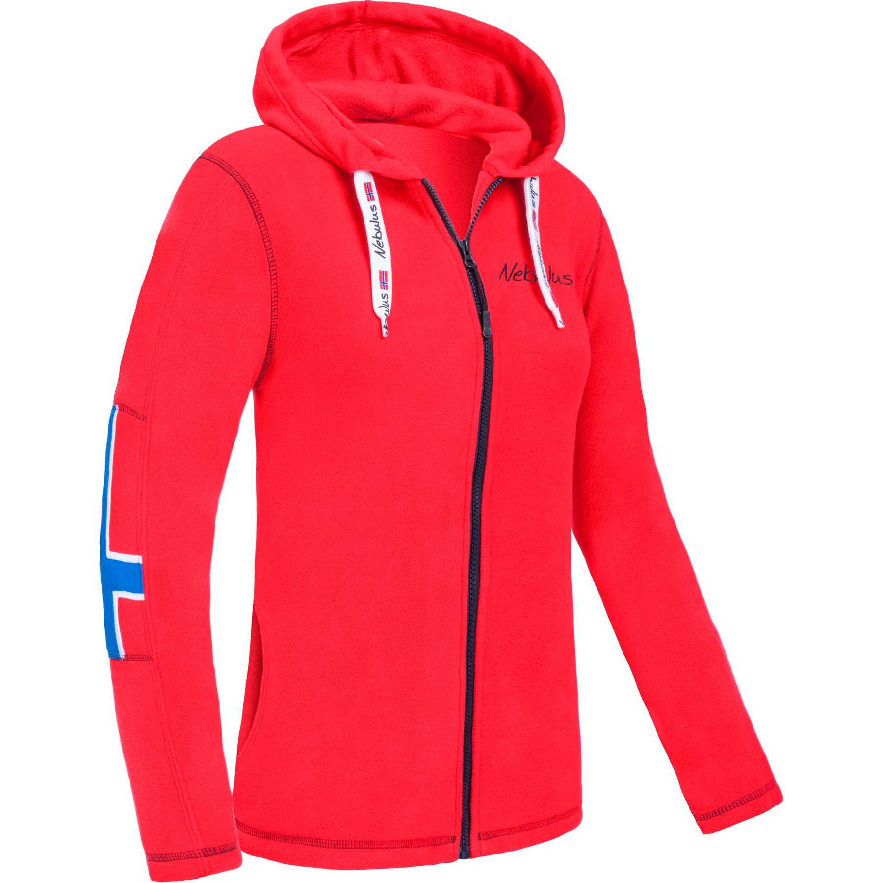 Nebulus Fleecejacke NORDAST, P6713 - Damen, rot-schwarz, XL/42