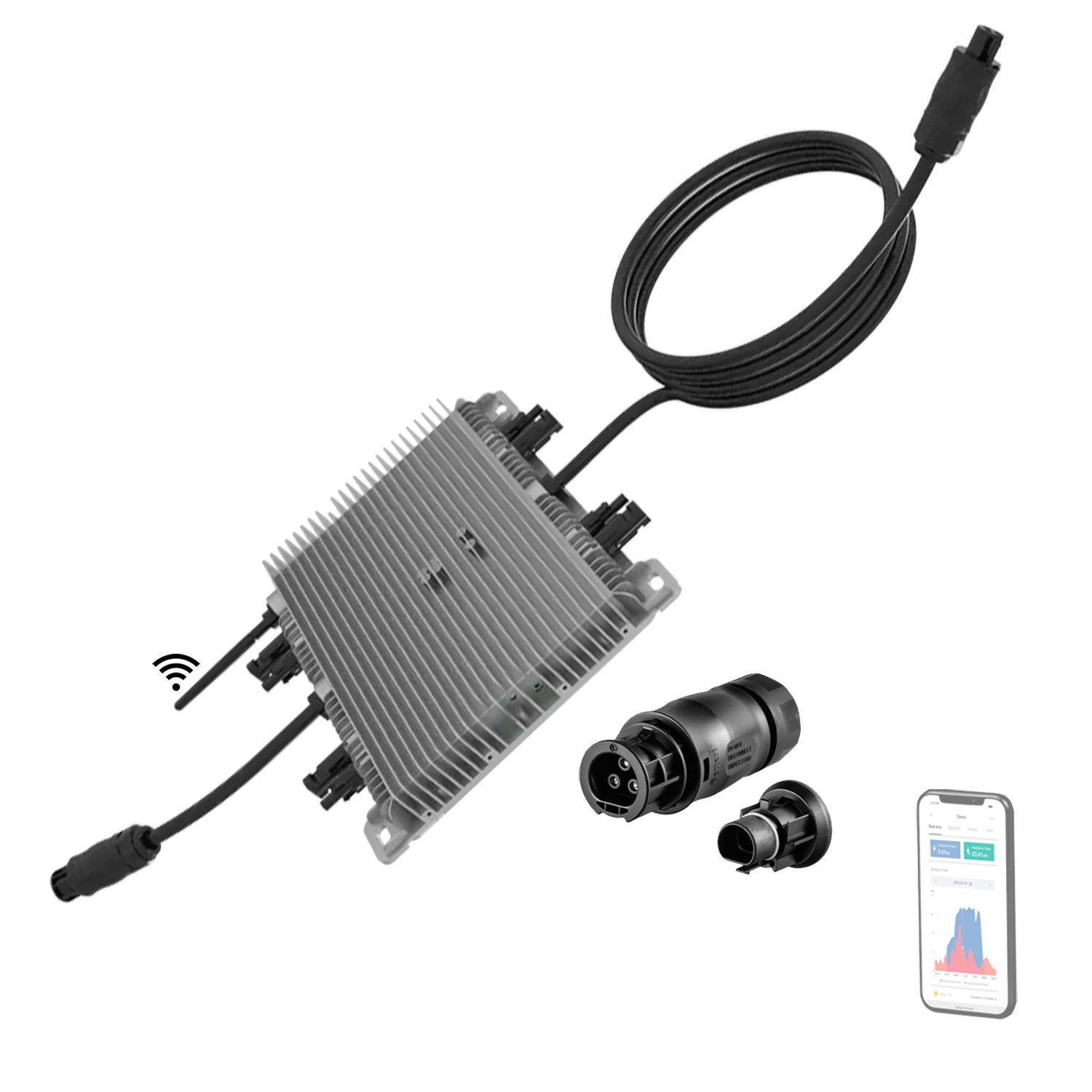 Deye Wechselrichter Deye SUN2000G3 2000W MicroWechselrichter mit WLAN für 4 Solarmodule, (1 St