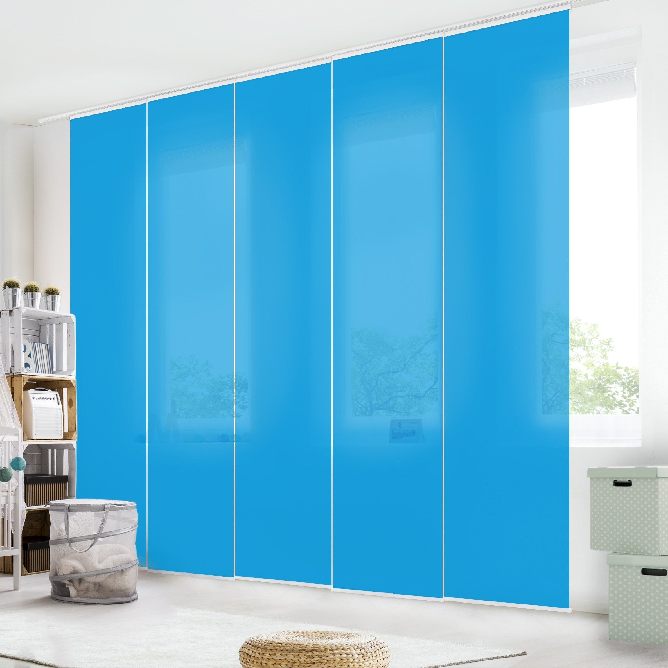 Bilderdepot24 Schiebegardine modern Flächenvorhang blickdicht Enzian, günstig online kaufen