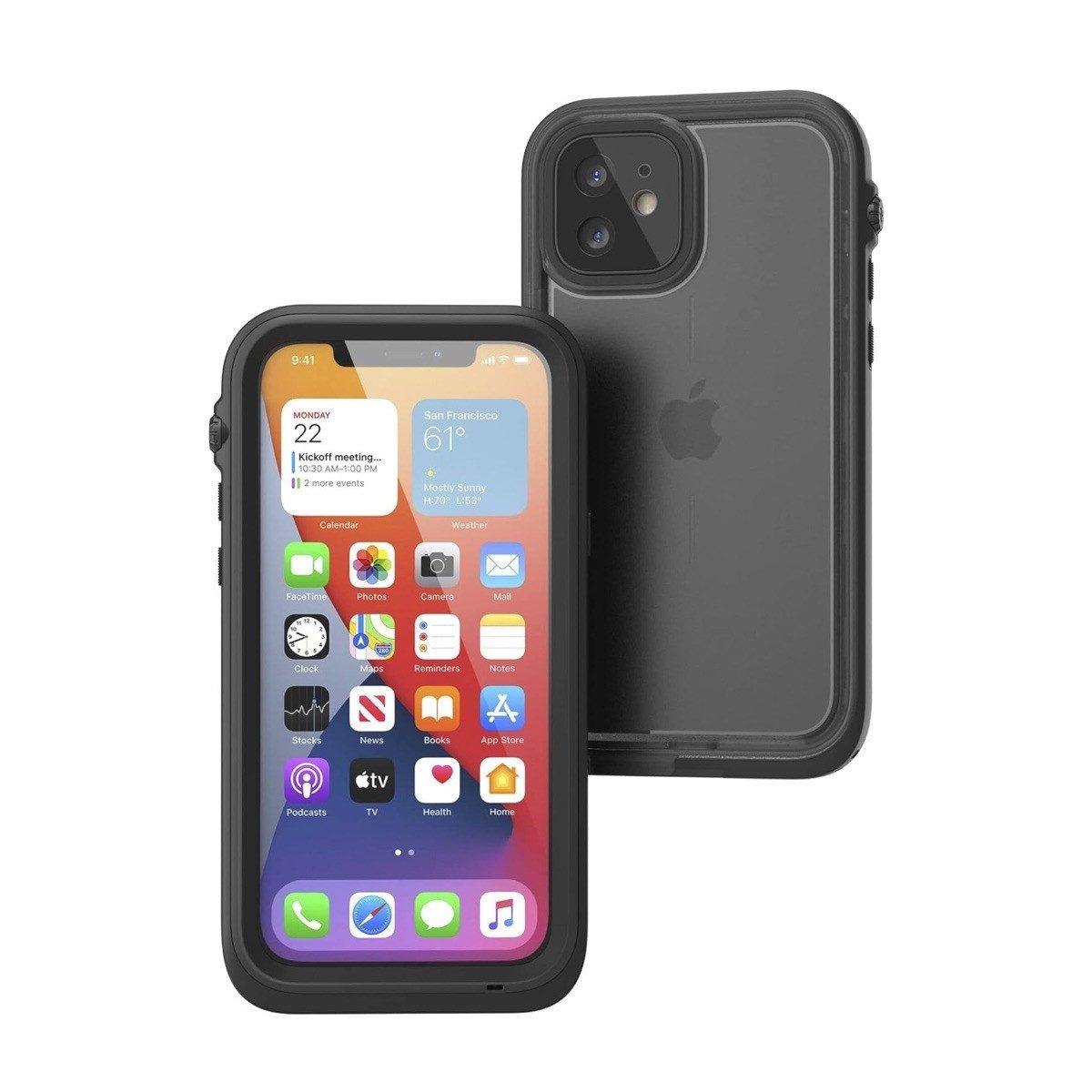 Catalyst Smartphone-Hülle Total Protection Waterproof Case, für iPhone 12, Schwarz