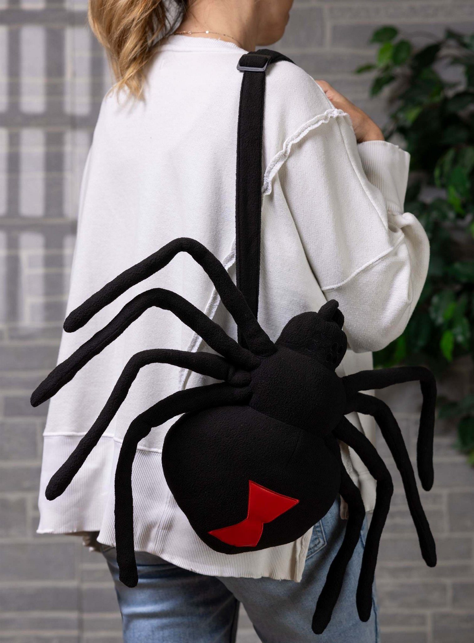 Elope Kostüm Riesenspinne Handtasche, Gruselige Kostümtasche für Halloween-Hexen