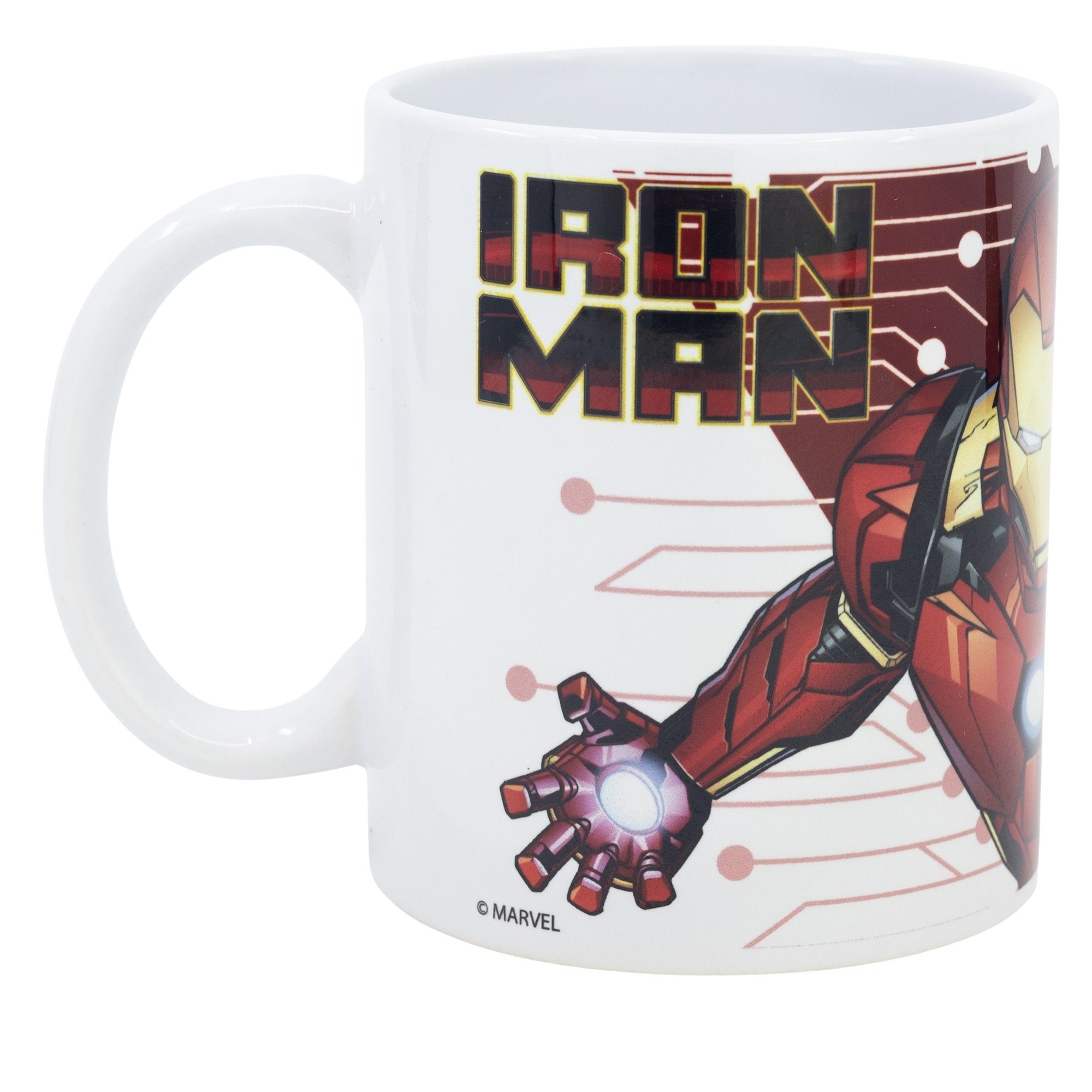 MARVEL Tasse Marvel Avengers Iron Man Kaffeetasse Teetasse Geschenkidee, Keramik, 330 ml