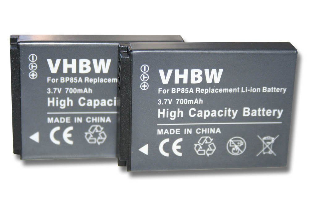 vhbw kompatibel mit Samsung ST200, WB210, ST200F, PL210, SH100 Kamera-Akku Li-Ion 700 mAh (3,7 V)