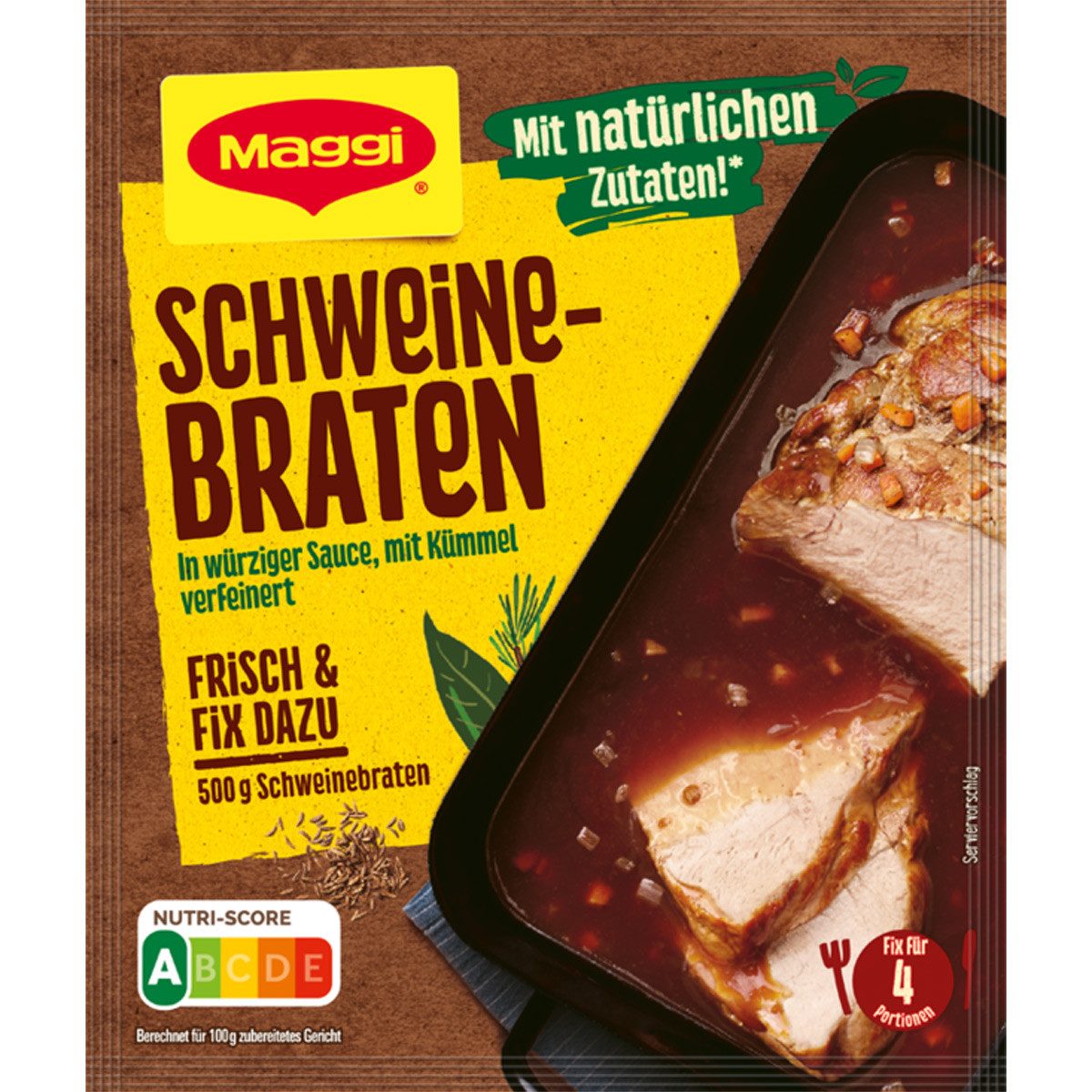 MAGGI Saucen, Maggi Fix für Schweinebraten in würziger Sauce mit Kümmel 35g