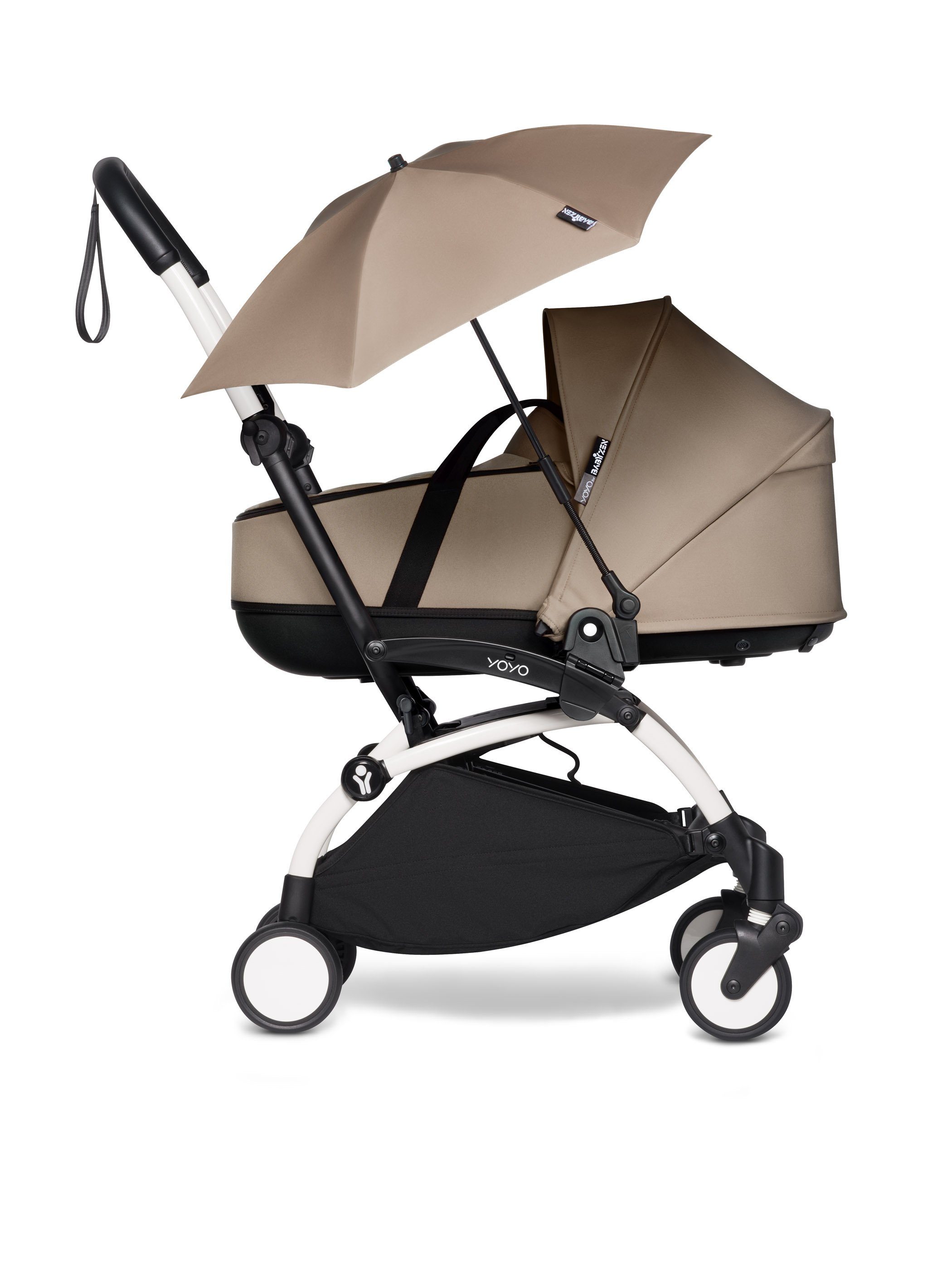 das Sonnenschirm Regenschirm YOYO BABYZEN Taupe / Kinderwagenschirm für Gestell