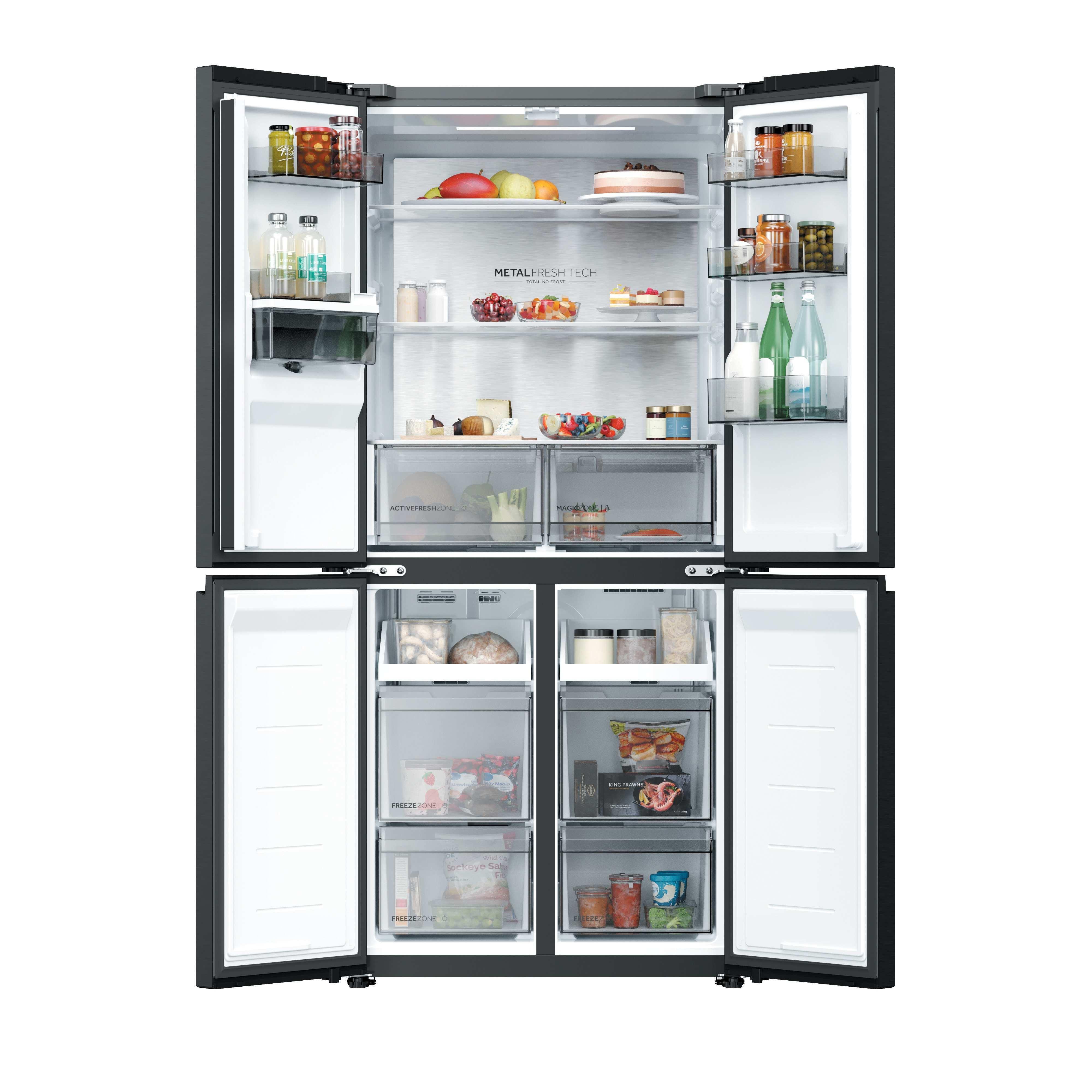 Haier Multi Door Cube 83 HCR58S18CWMB, 185 cm hoch, 83 cm breit, Wasserdispenser mit Tank