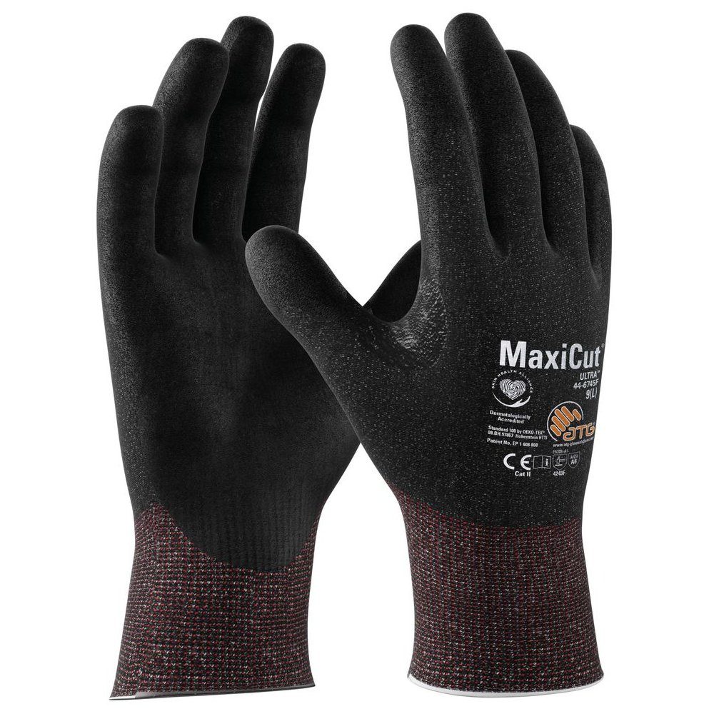 ATG Arbeitshandschuh-Set MaxiCut Ultra Schnittschutz Strickhandschuhe (44 6745f)