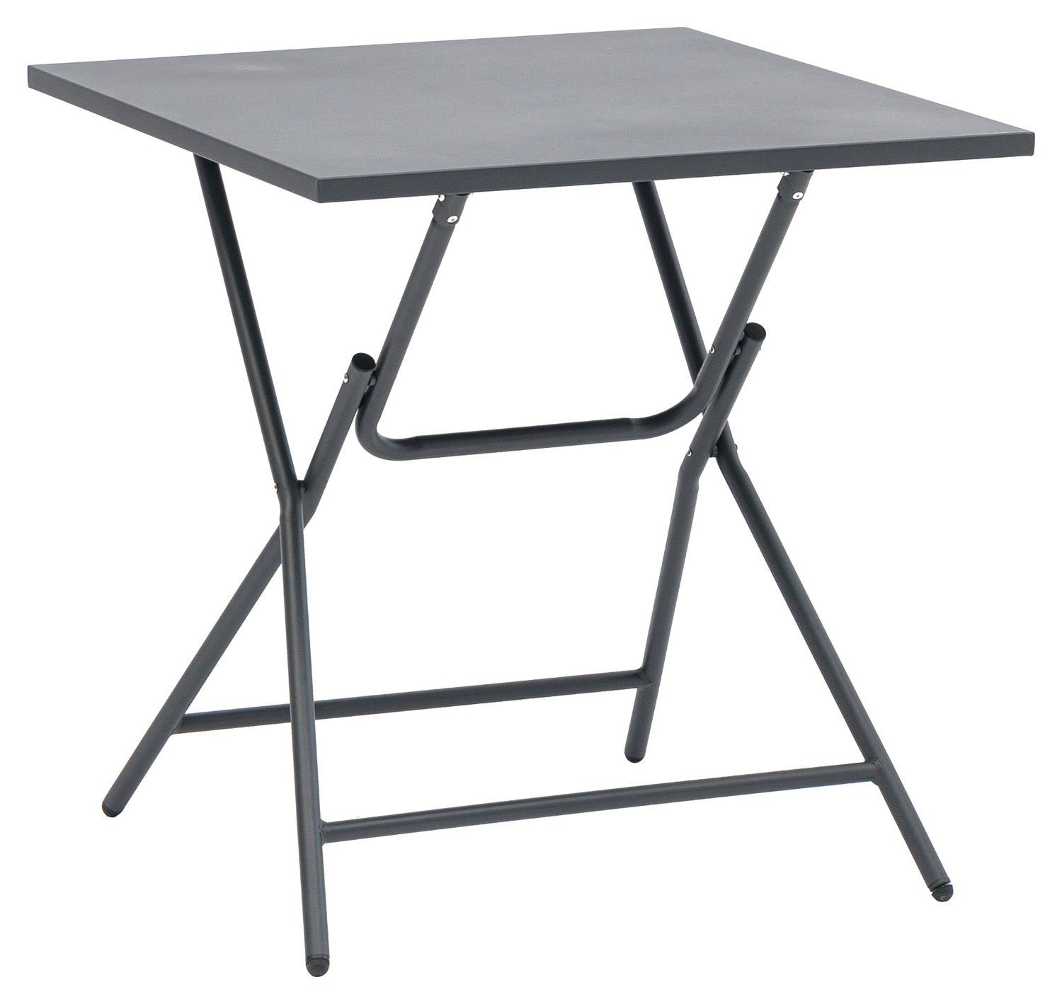 Sungörl Gartentisch RIO, B 70 x H 73 x T 70 cm, Klappbar, Anthrazit, Stahlgestell