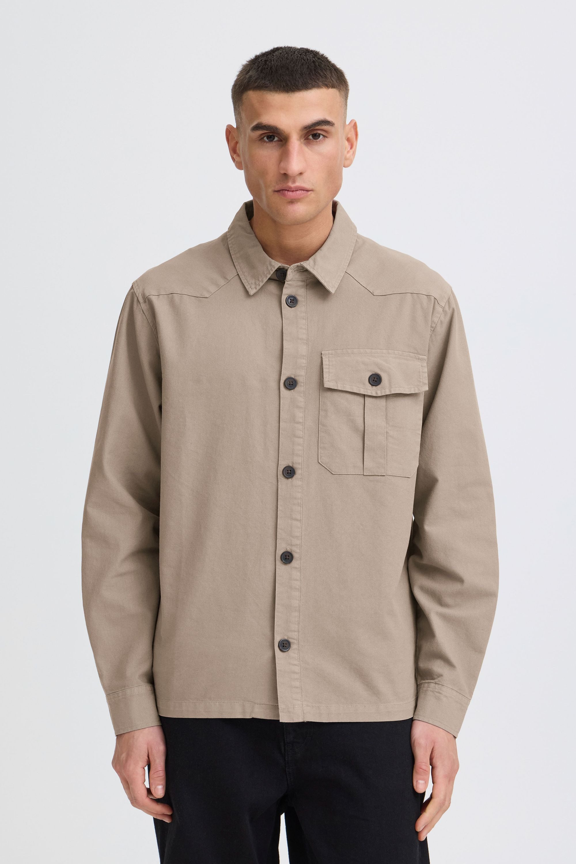 !Solid Langarmhemd SDUgden Hemdjacke mit aufgesetzter Brusttasche - Casual Fit