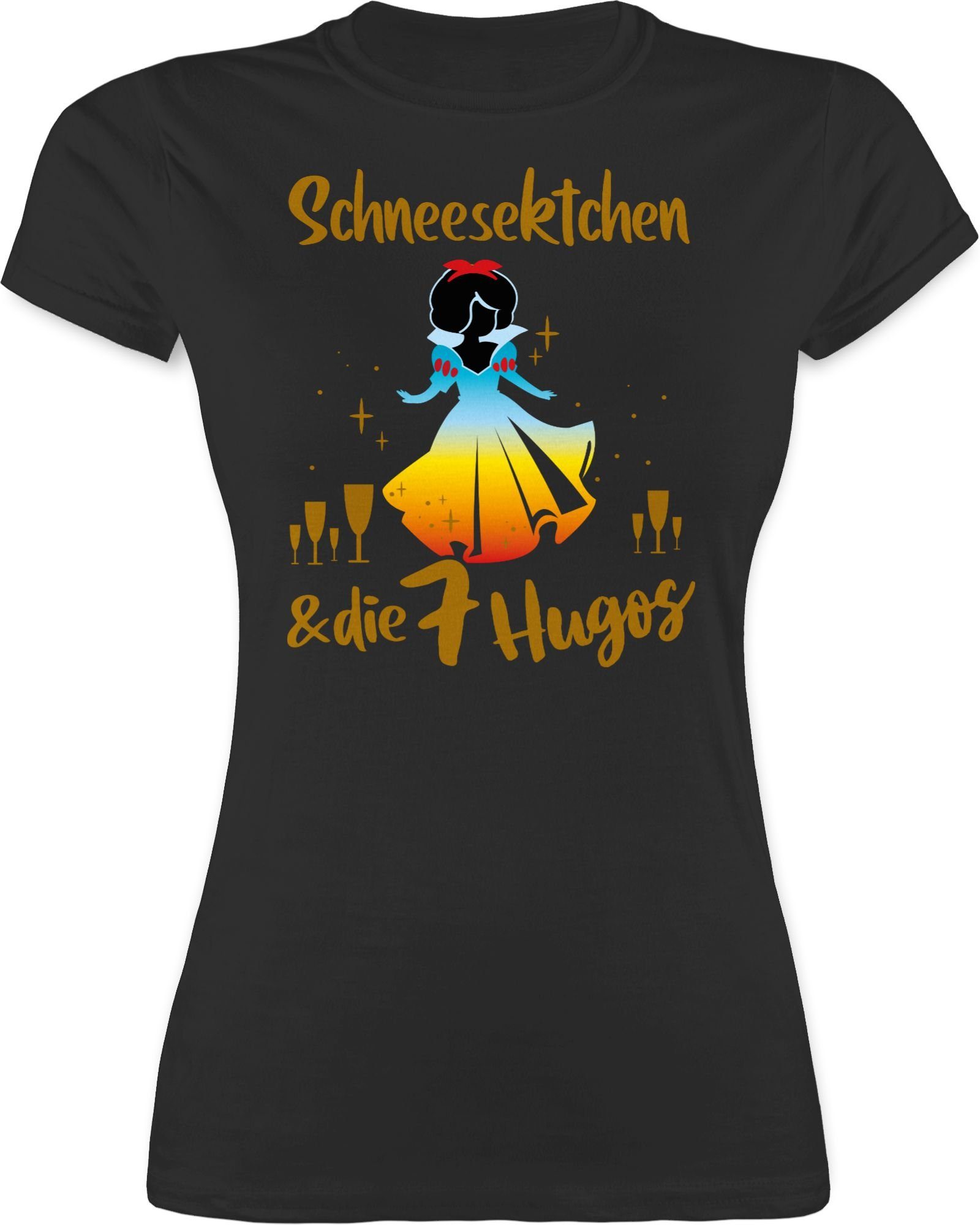 Damen Shirts Shirtracer T-Shirt Schneesektchen & die 7 Hugos - bunt - Party & Alkohol Damen - Damen Premium T-Shirt (1-tlg) mit 