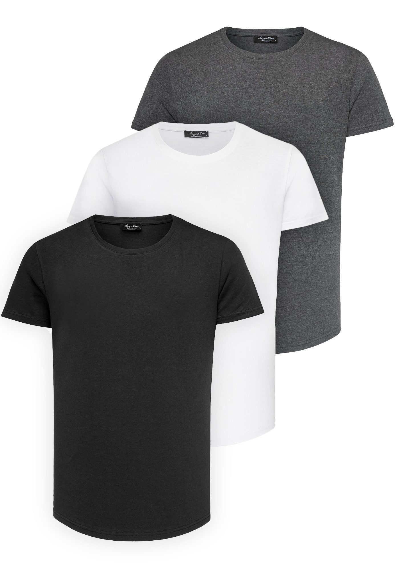 Amaci&Sons T-Shirt 3. TACOMA 3er-Pack T-Shirts (3er-Pack) Herren Basic Over günstig online kaufen