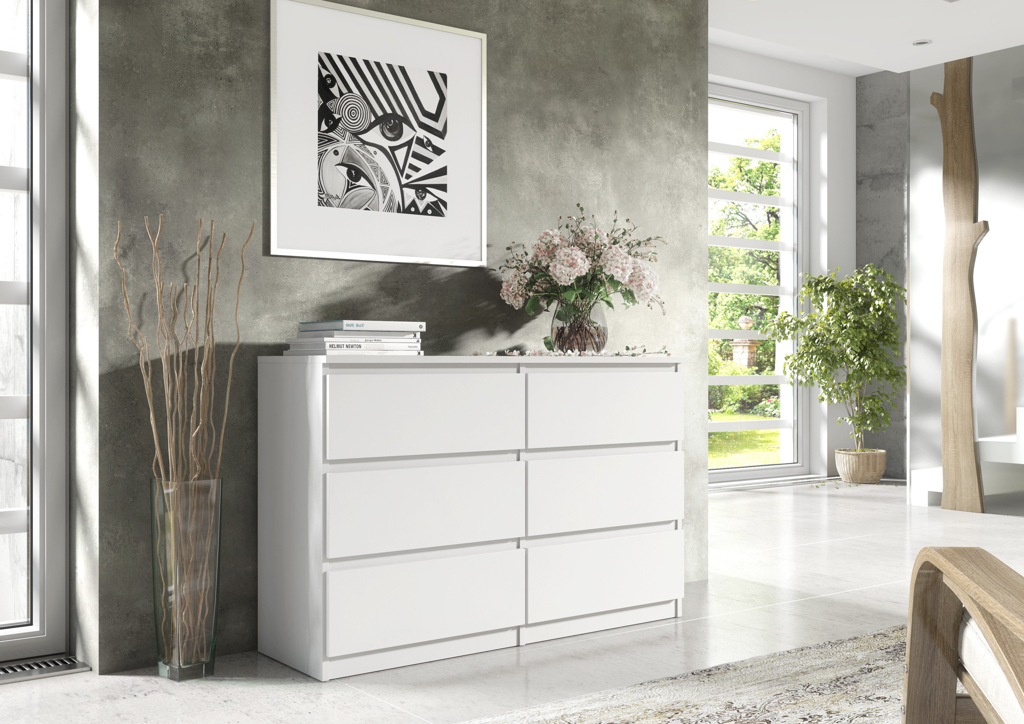 Kommode Mit 6 Schubladen - 100 cm breit – modern, praktisch & geräumig