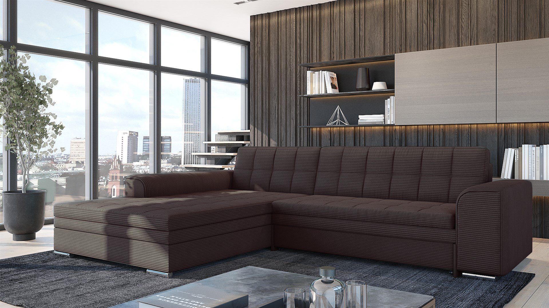 Fun Möbel Ecksofa Sofa SARRA Ottomane günstig online kaufen