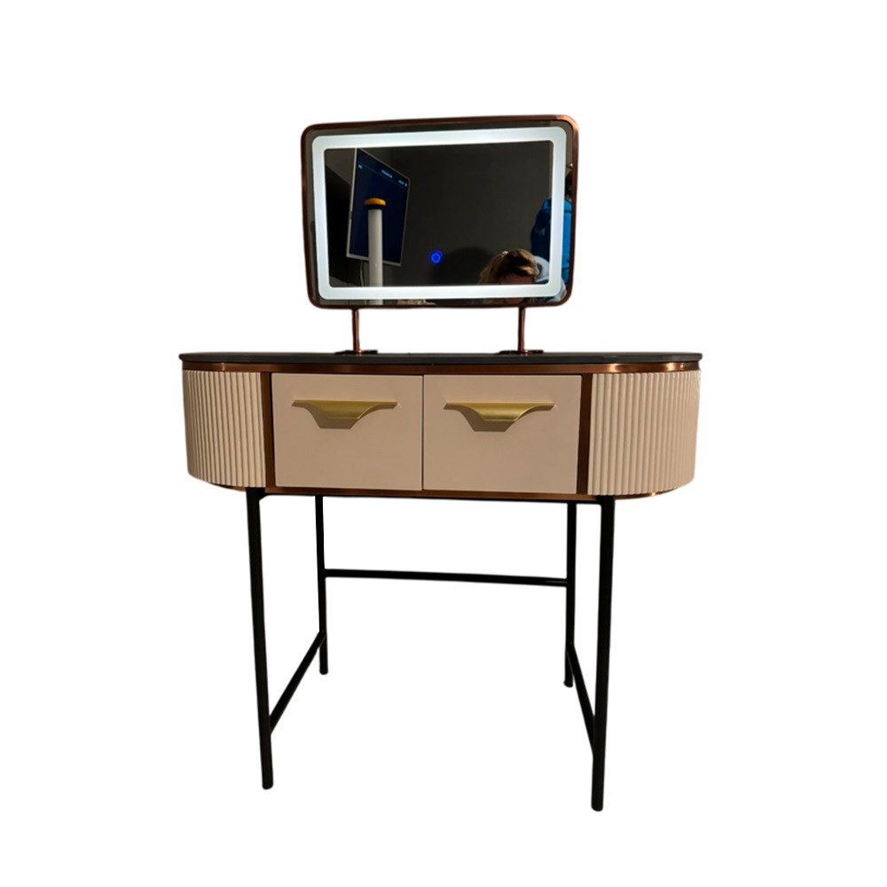 JVmoebel Schminktisch Schwarze Kommode Konsolentisch Tisch Konsolen für modernes SOFORT (Schminktisch, Hocker), Made in Europa
