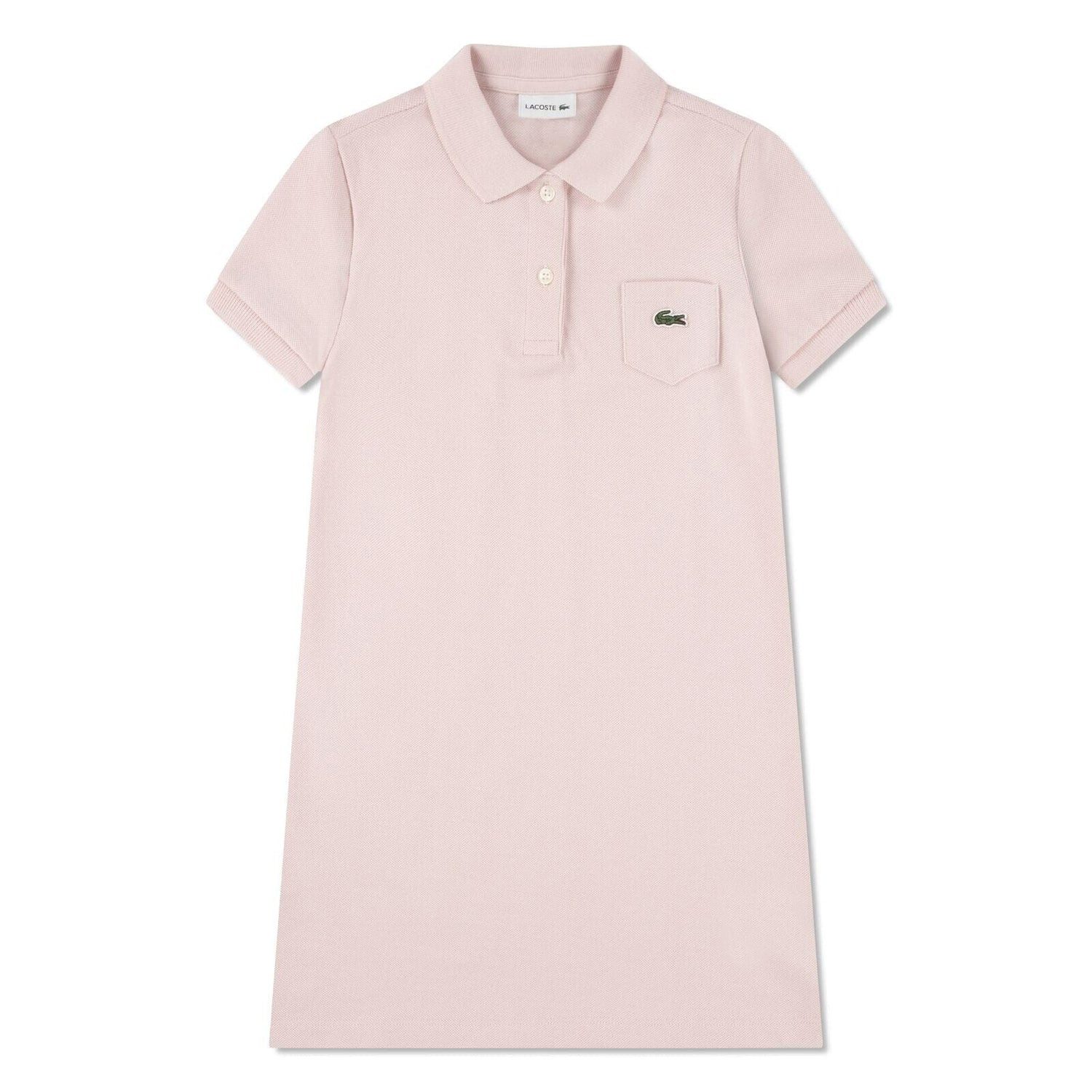 Lacoste Polokleid Lacoste Mädchen-Polokleid aus Petit Piqué – Rosa