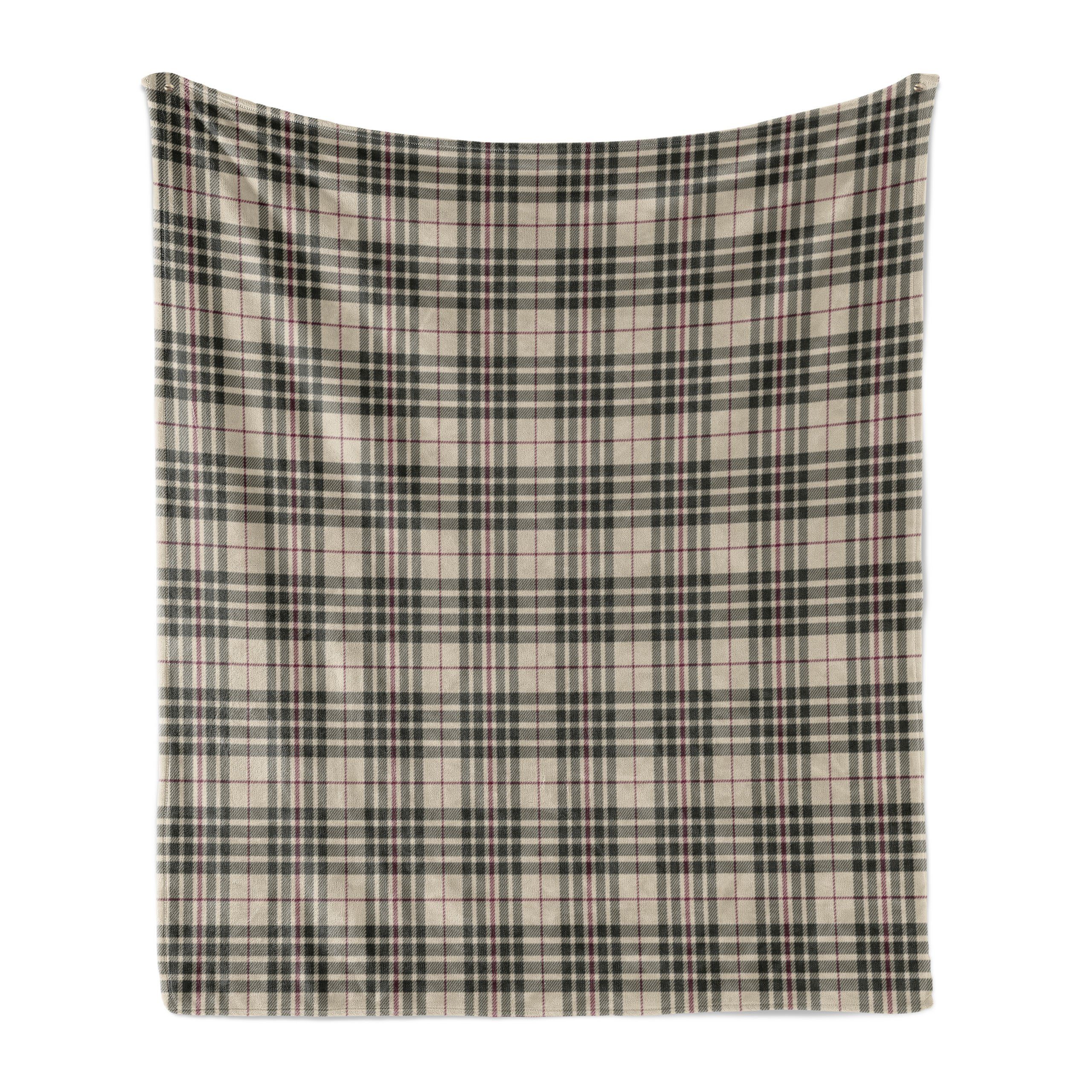 Wohndecke Gemütlicher Plüsch für den Innen- und Außenbereich, Abakuhaus, Kariert Tartan britische Heraldik