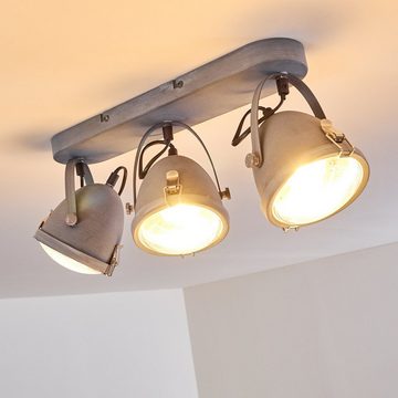 hofstein Deckenleuchte »Muglia« Deckenlampe aus Metall in Grau-Blau, ohne Leuchtmittel, 2700 Kelvin, verstellbare Strahler, GU10, Spot