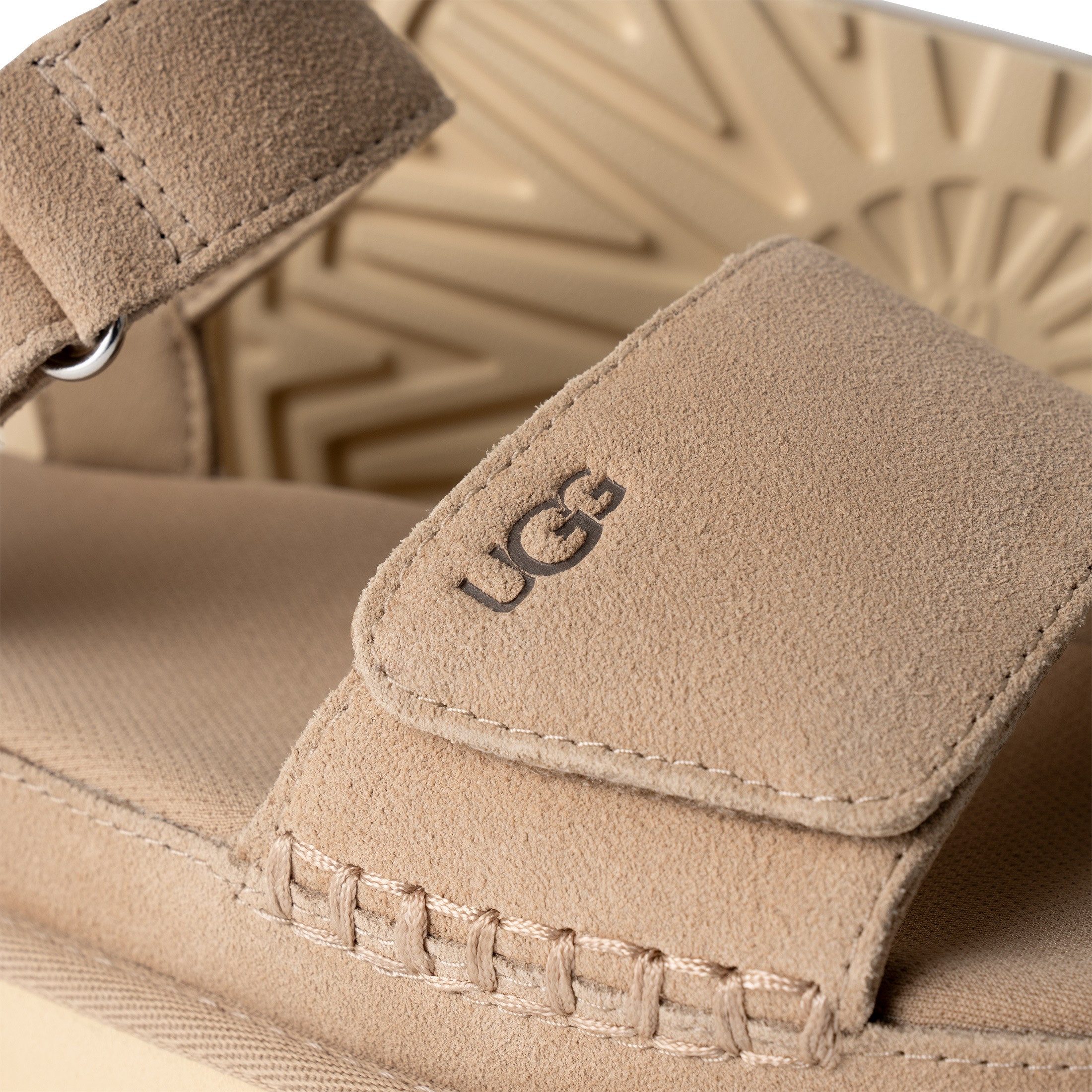 UGG W GOLDENSTAR Riemchensandale, Plateausandale, Sandalette mit zwei Klettverschlüssen