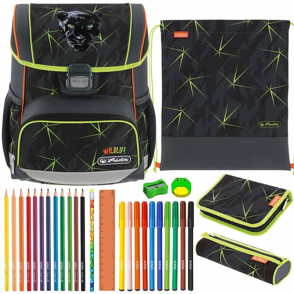 Herlitz Schulranzen Set Loop Plus 10-teilig 2025 Jungen Wild Life