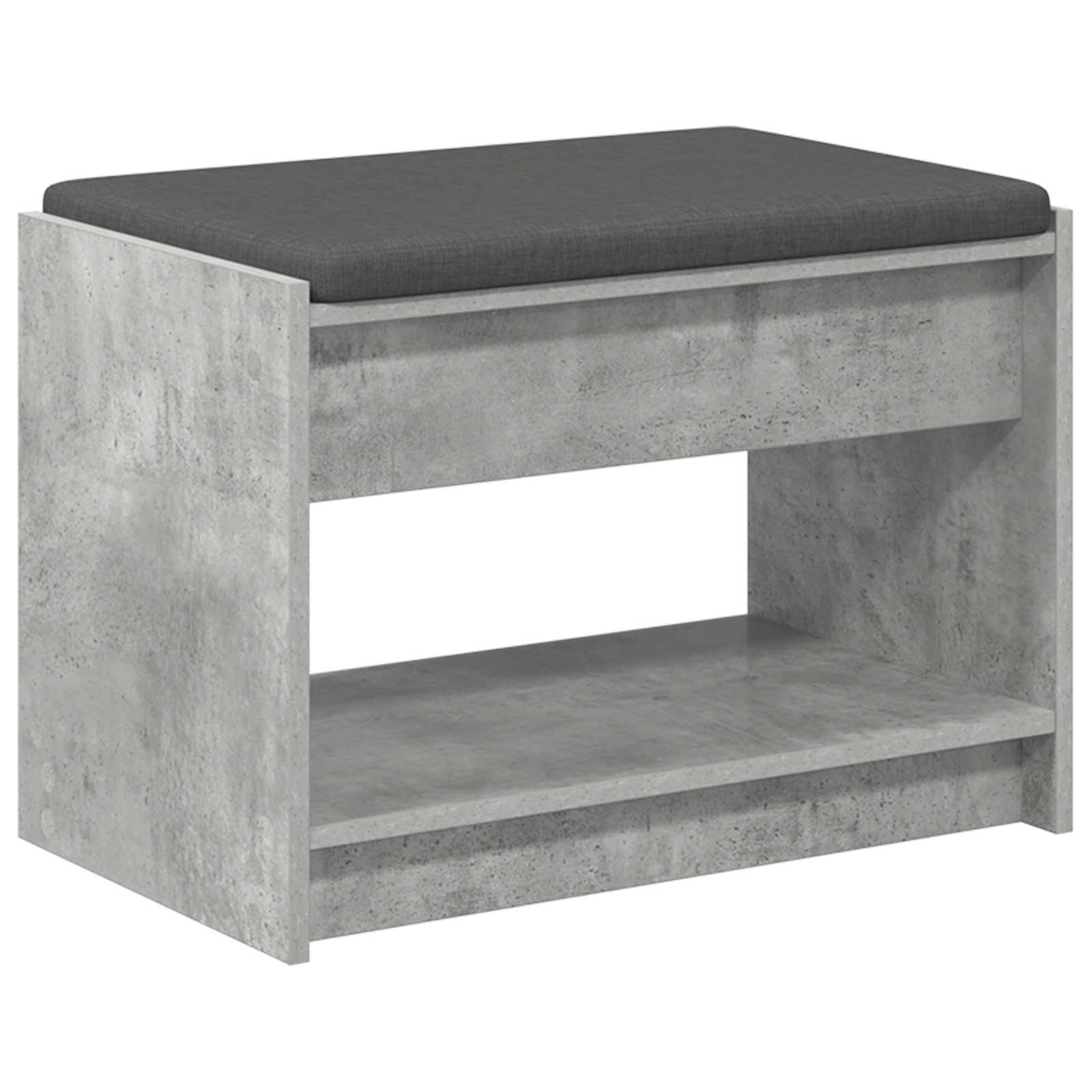 vidaXL Sitzbank Flurbank Betongrau 63 x 38 x 45 cm (1-St)