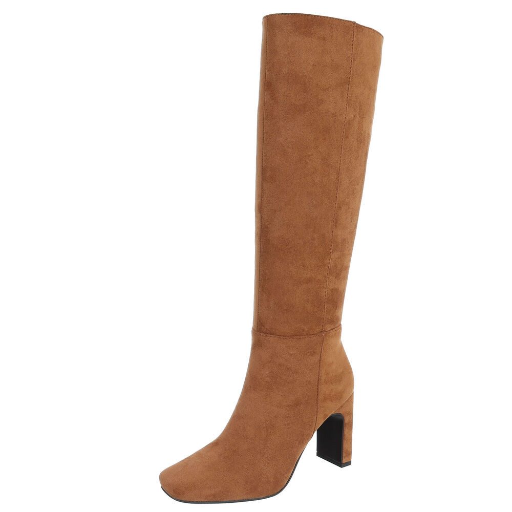 Eleganter hoher Stiefel mit Blockabsatz für Damen High-Heel-Stiefel