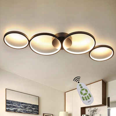 ZMH LED Deckenleuchte »LED Deckenlampe dimmbar Designlampe«, für Schlafzimmer Wohnzimmer Küchen Kinderzimmer