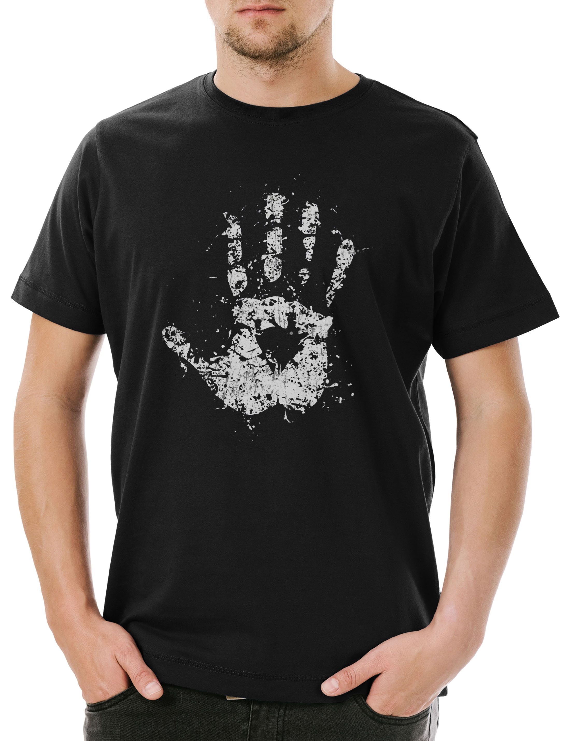 Print-Shirt White Hand II Herren T-Shirt Lord of Herr der Frodo the Rings Ringe