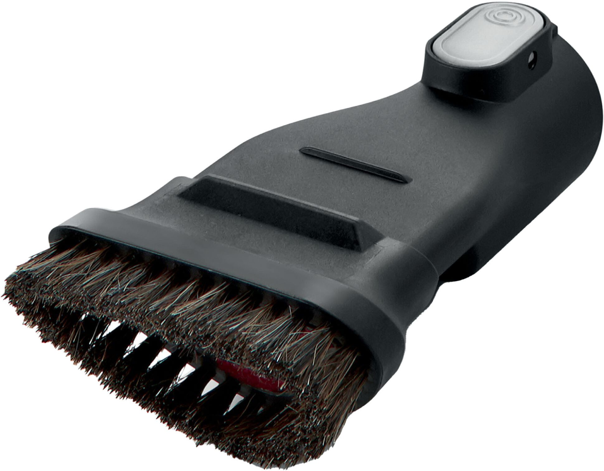 BOSCH 2-in-1 Kombidüse 2in1 Möbelpinsel und Polsterdüse BHZU2IN1N, schonende Reinigung, Zubehör für Bosch Akkustaubsauger Unlimited Serie 6, 7, 8, (Packung), für empfindliche Oberflächen und im Auto, Original-Zubehör, schwarz